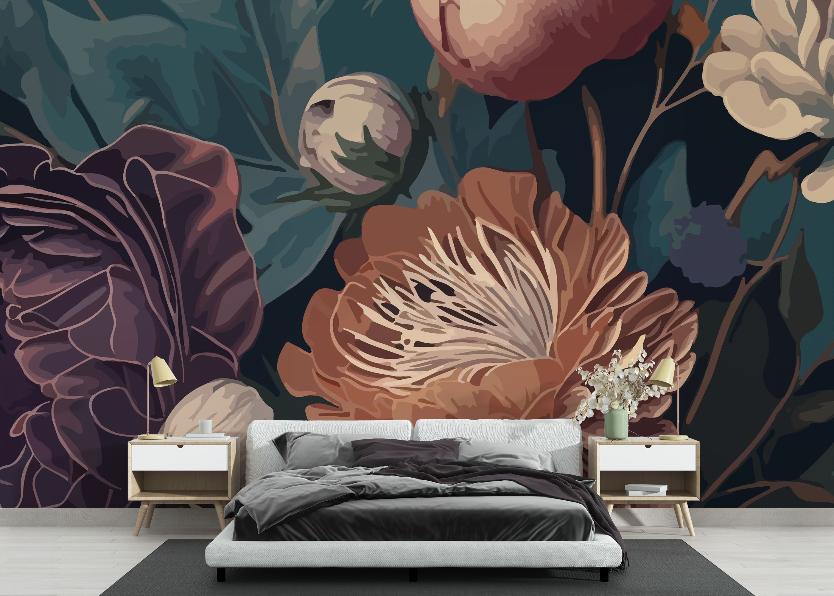 Dark Orange Peony mockup 3