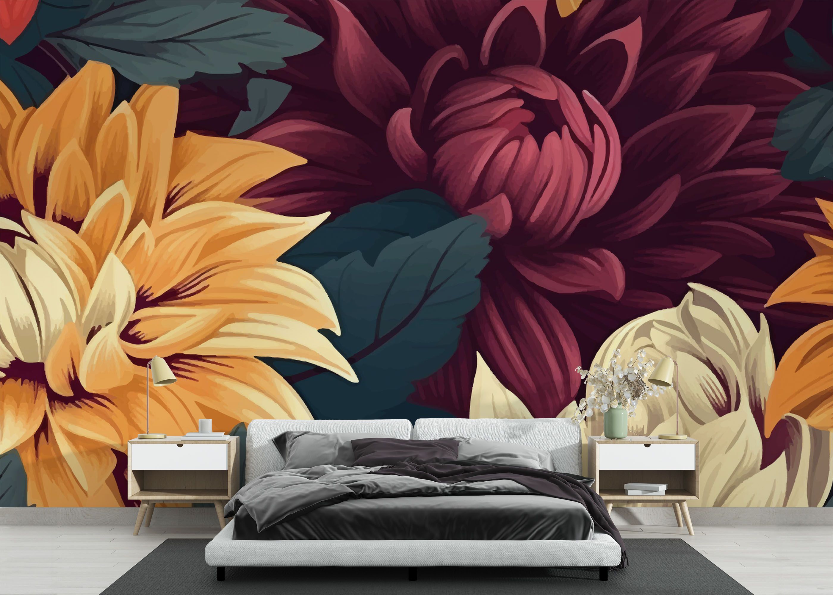 Yellow Cream Flower mockup 3