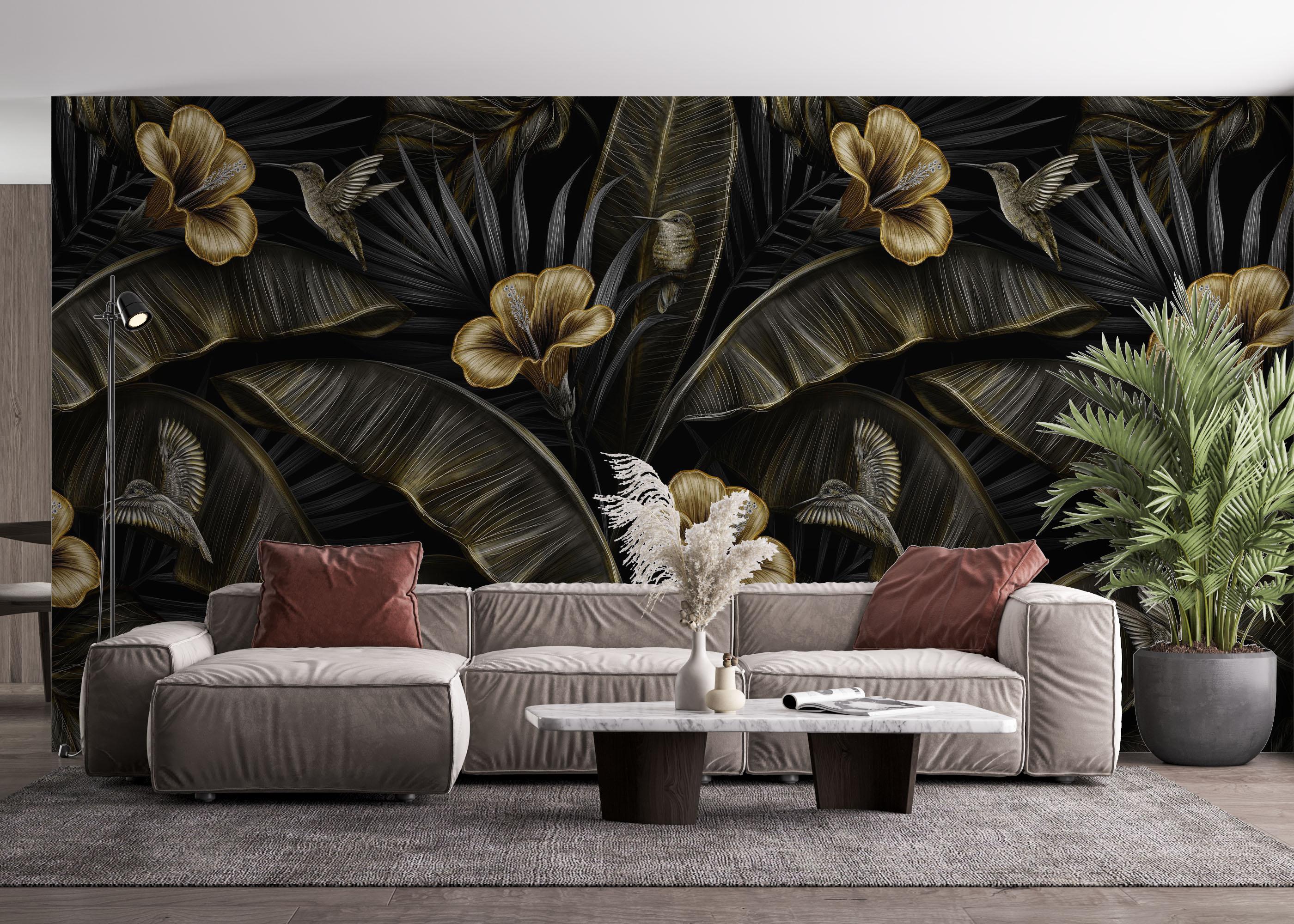 Fototapet Exotic Hummingbird mockup 4