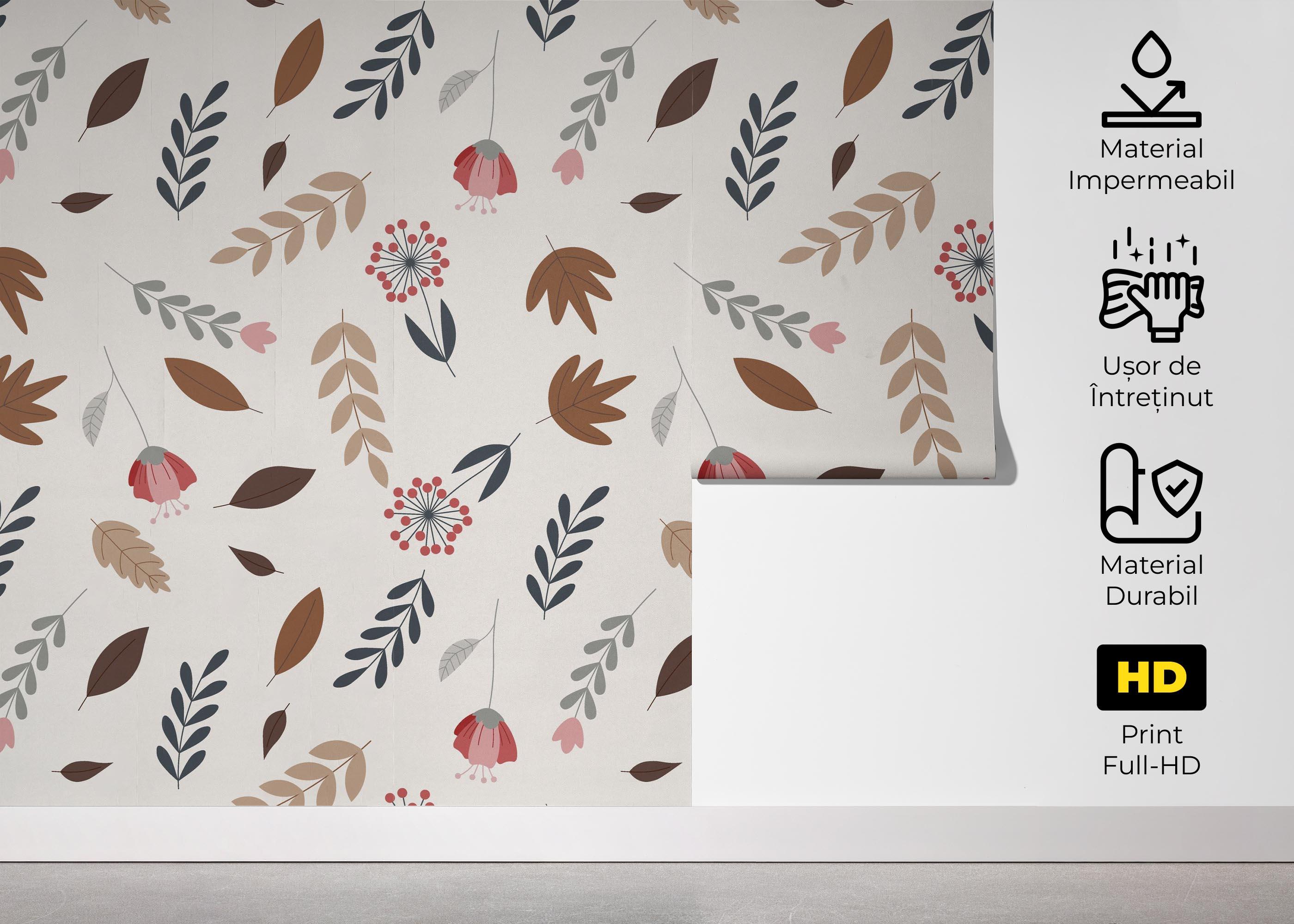 Fototapet Autumn Pattern Plant mockup 5