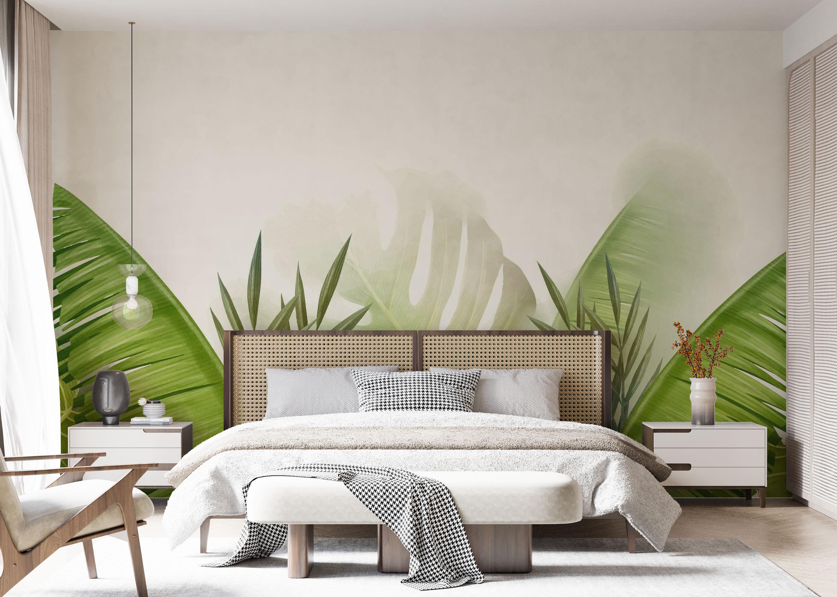 Fototapet Foggy Leaves Art mockup 7