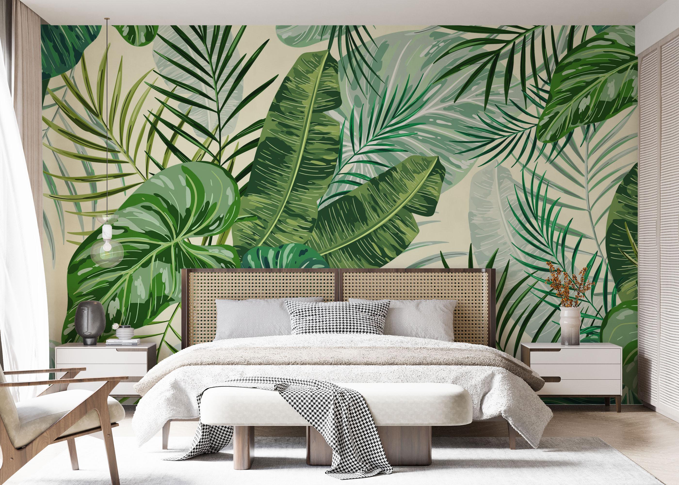 Fototapet Pretty Exotic Leaves mockup 7