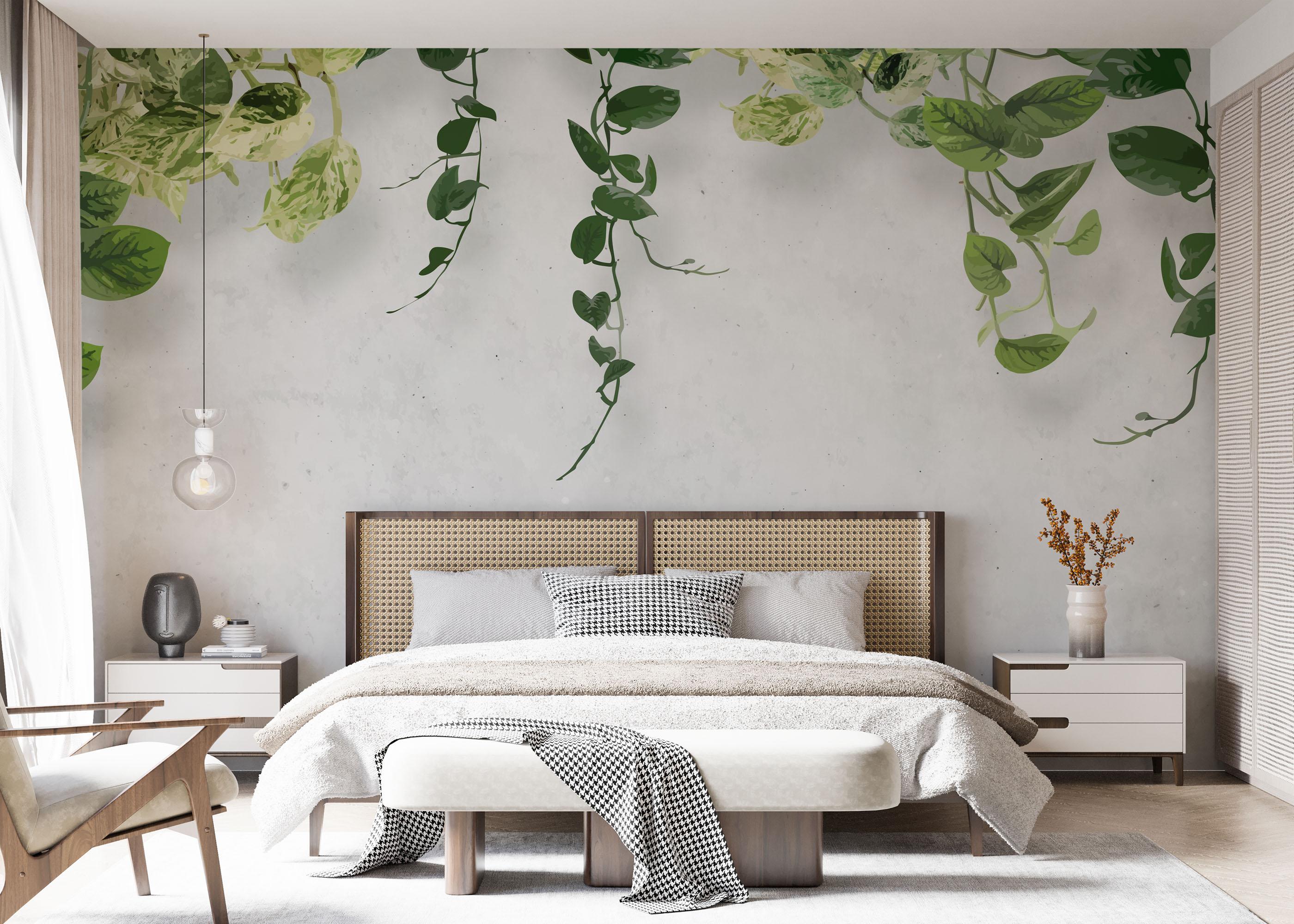 Fototapet Pretty Leaves Falling mockup 7