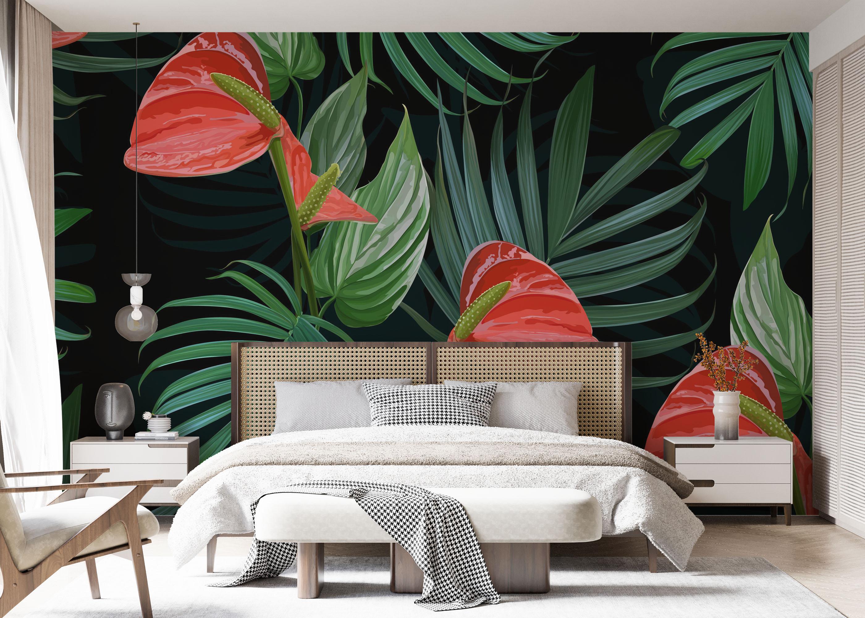 Fototapet Realistic Tropical Leaf mockup 7