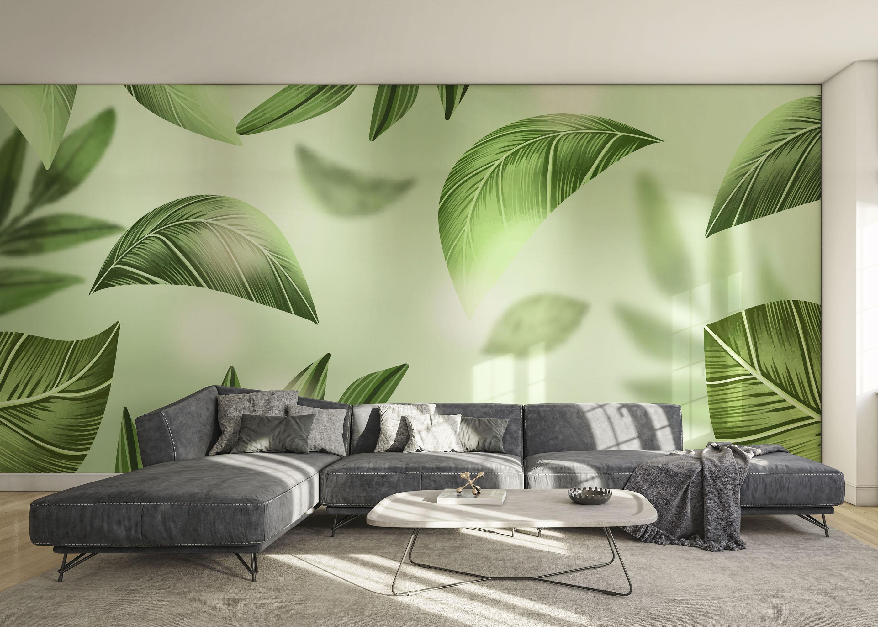 Fototapet Floating Pretty Leaf mockup 0