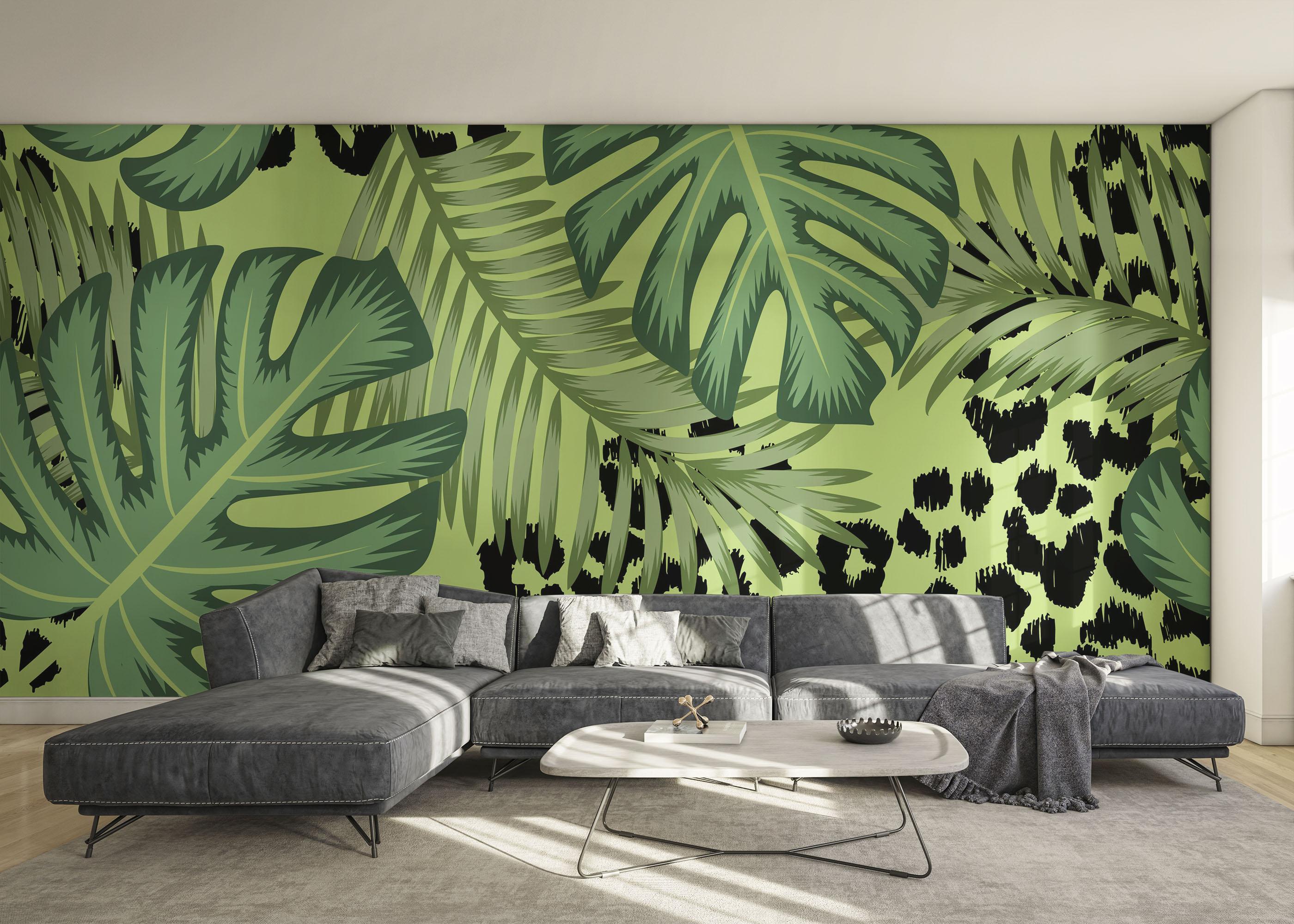 Fototapet Leaf Leopard Art mockup 0