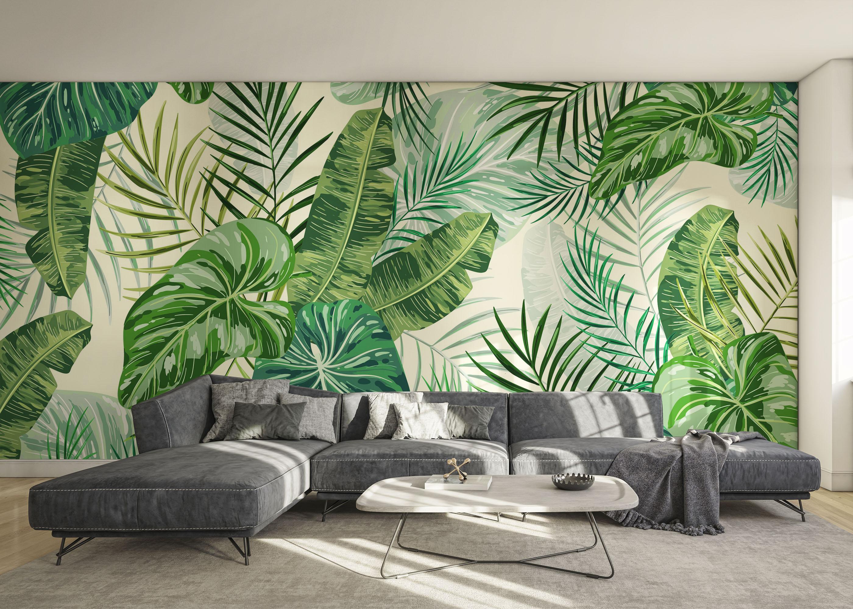 Fototapet Pretty Exotic Leaves mockup 0