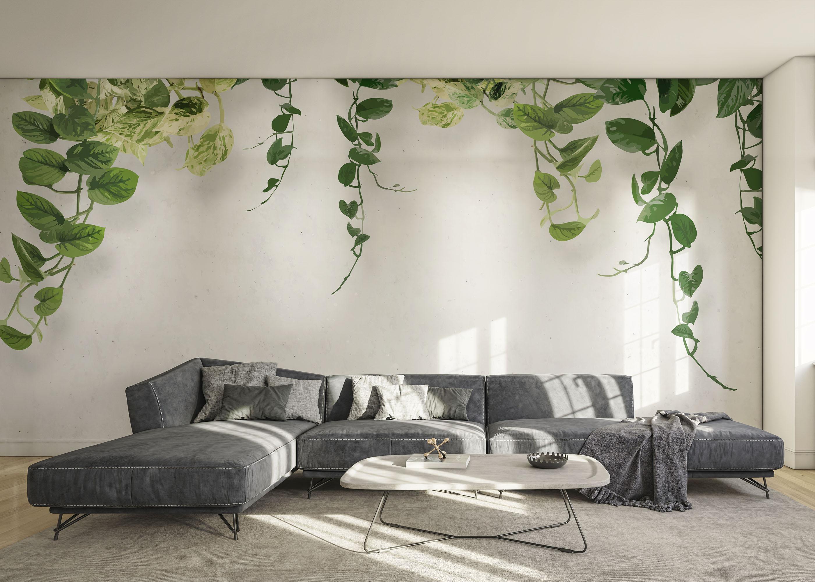 Fototapet Pretty Leaves Falling mockup 0