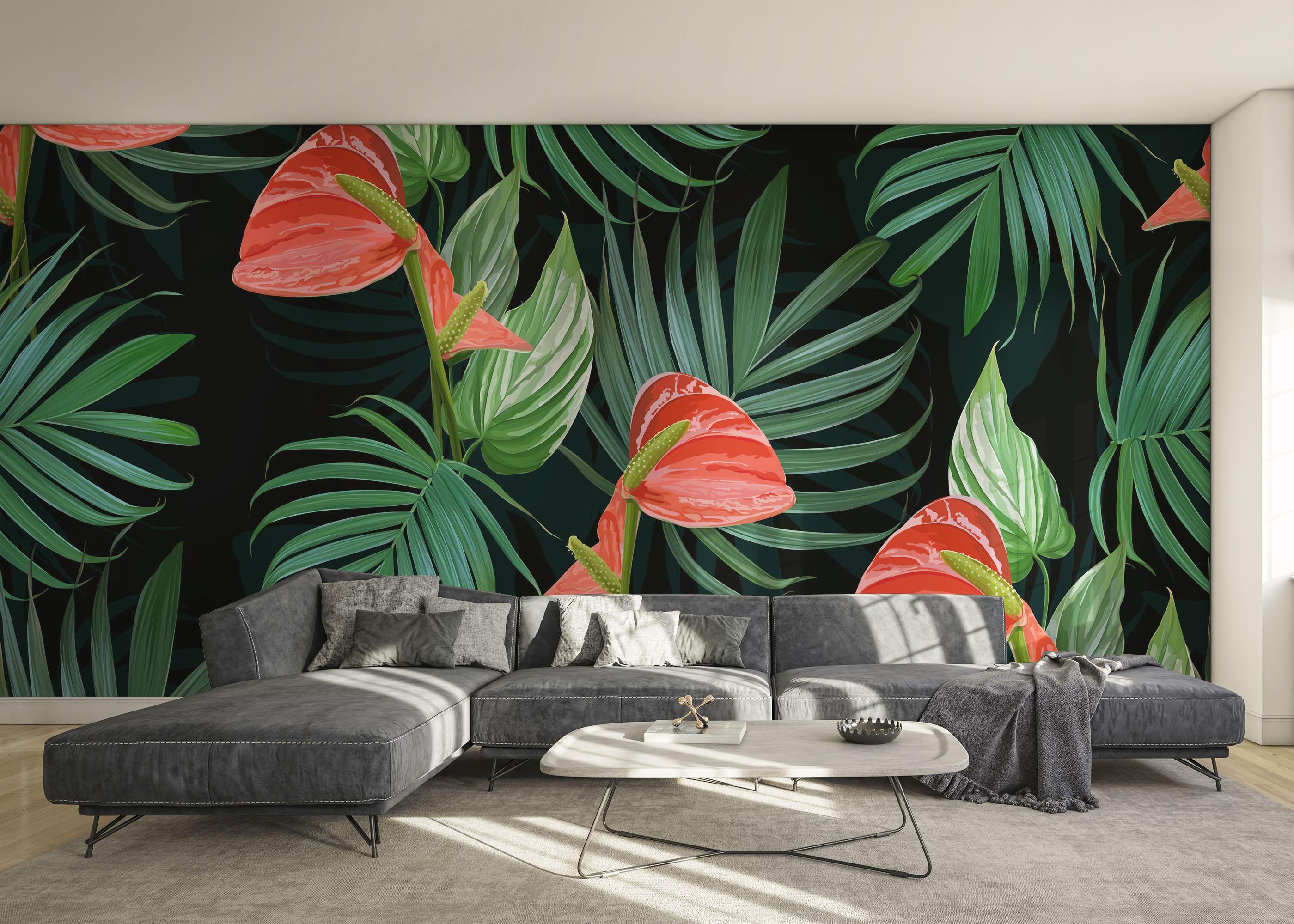 Fototapet Realistic Tropical Leaf mockup 0