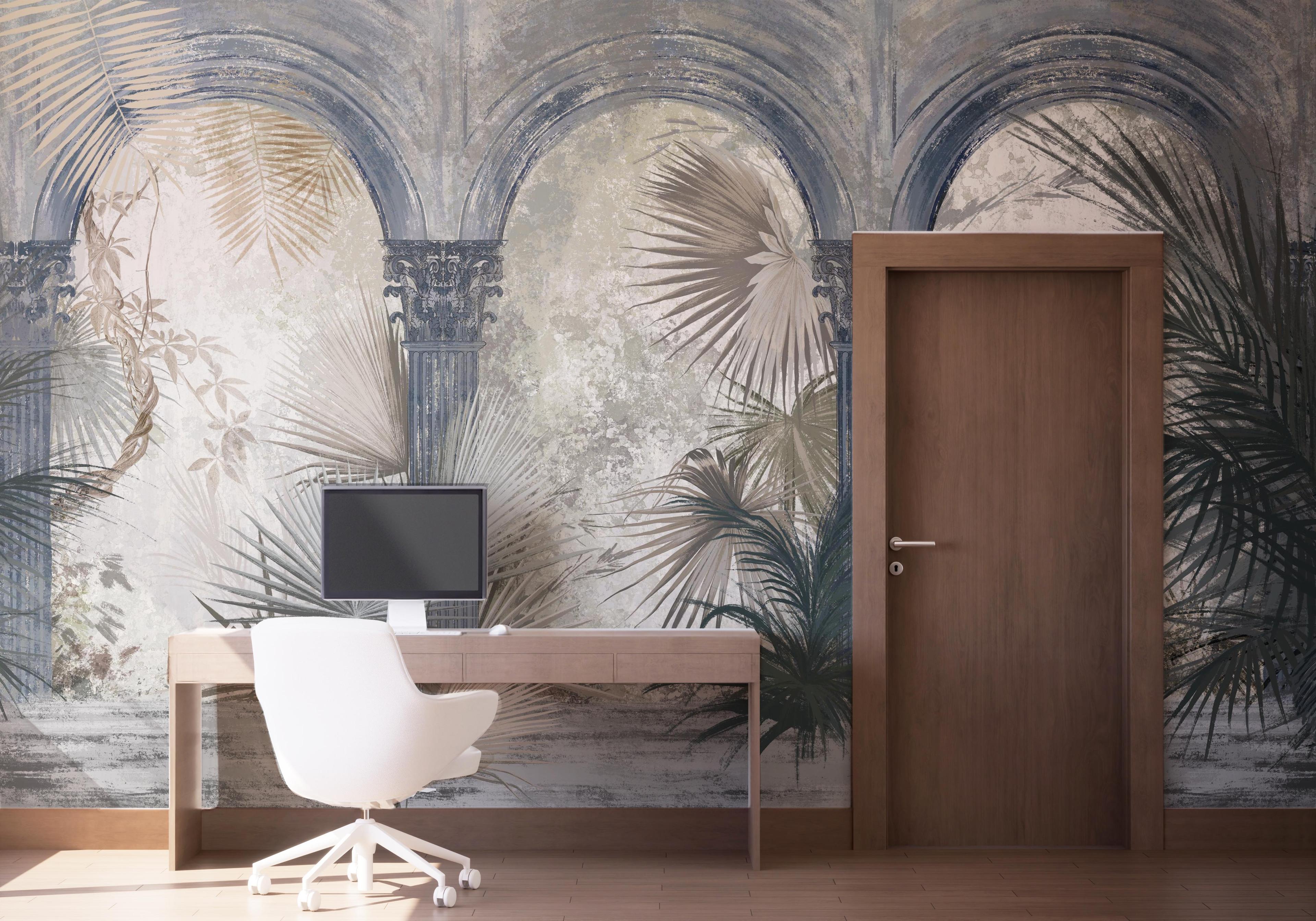 Fototapet Blue Greek Colums mockup 1