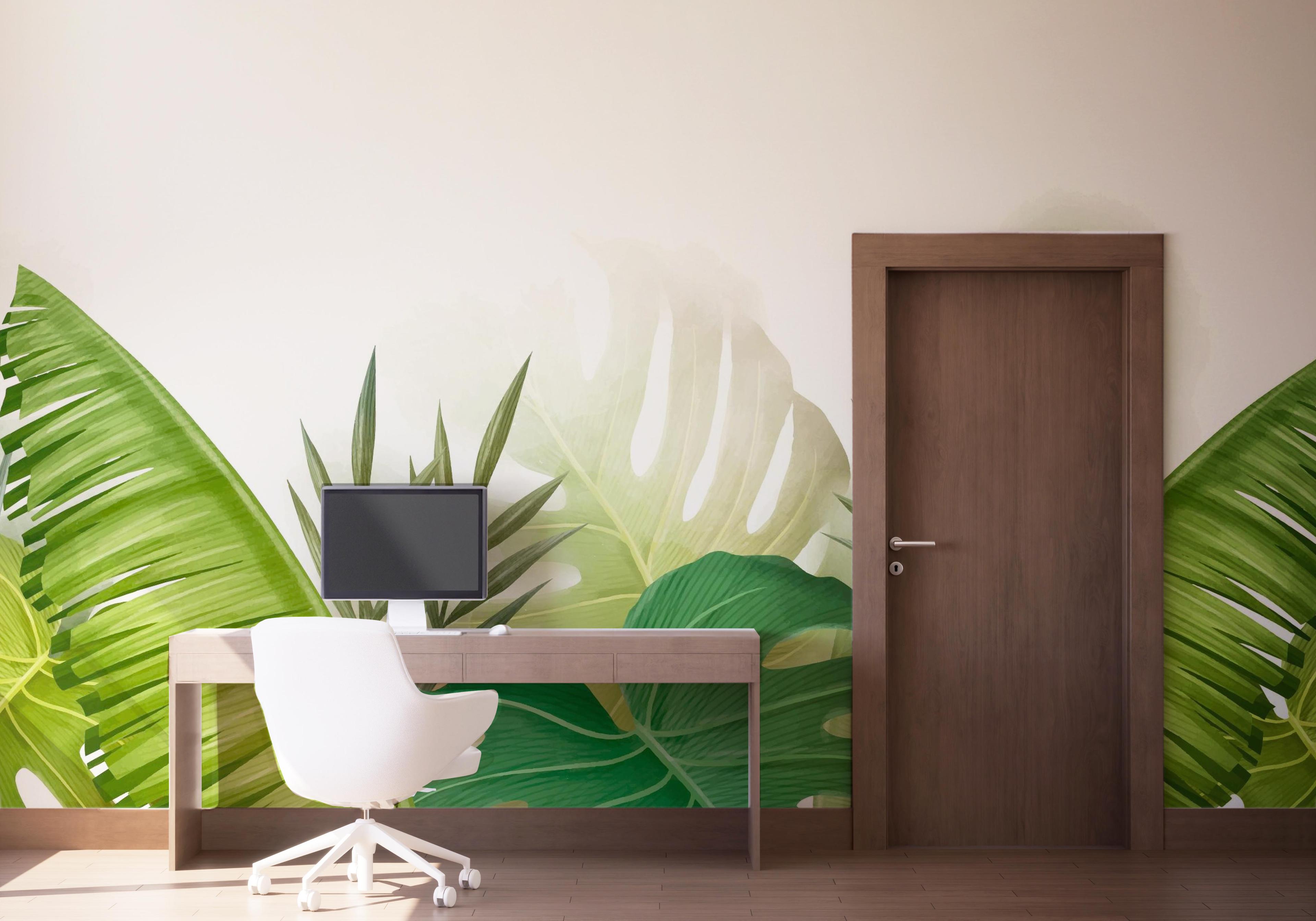 Fototapet Foggy Leaves Art mockup 1