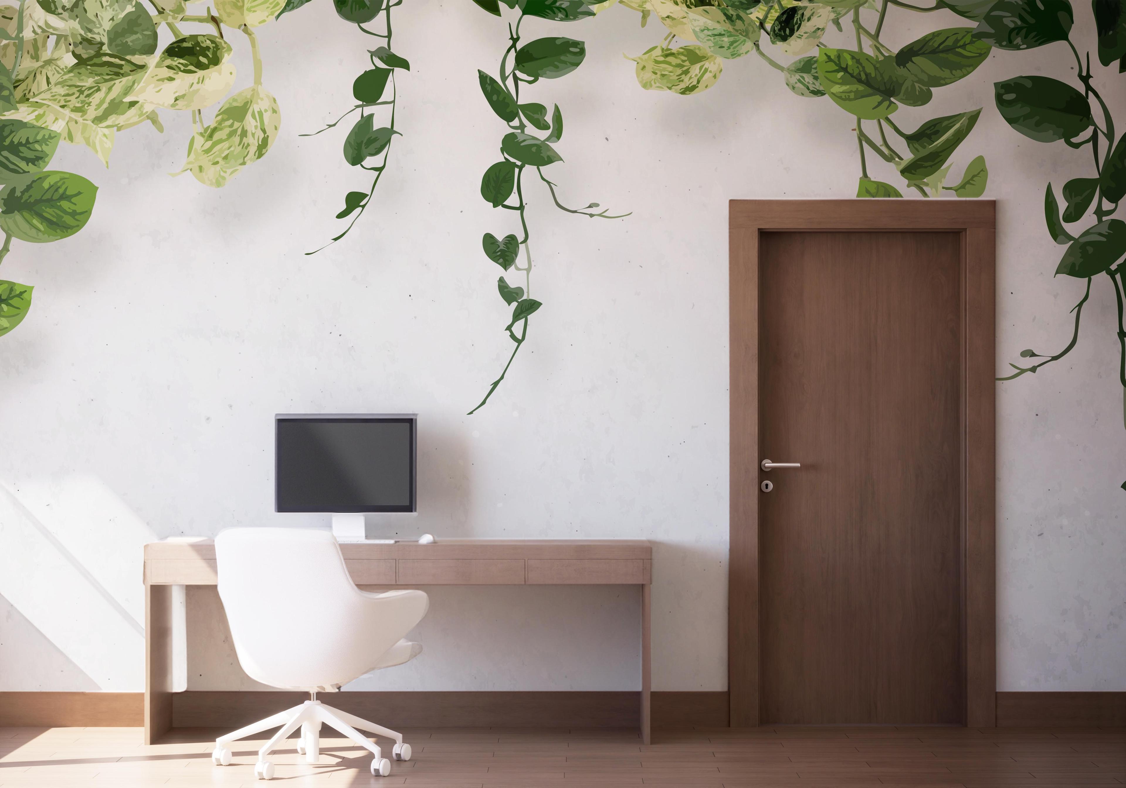 Fototapet Pretty Leaves Falling mockup 1