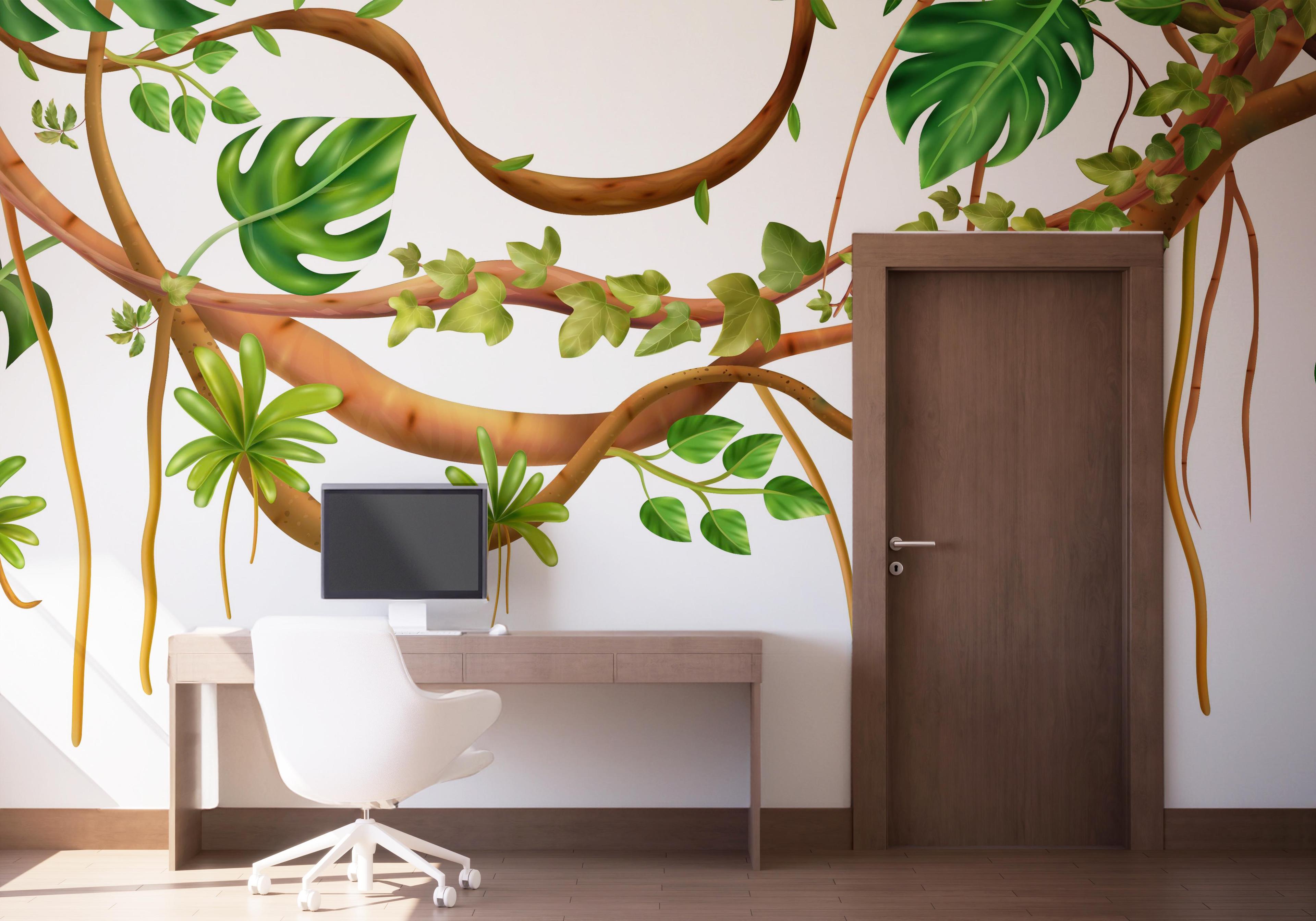 Fototapet Realistic Liana Art mockup 1