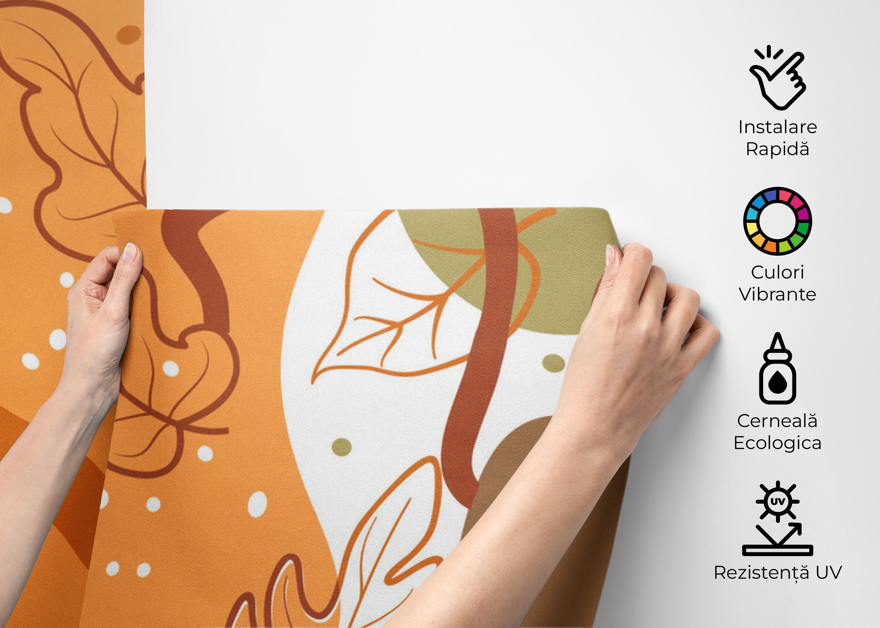 Fototapet Autumn Leaf Pattern mockup 2