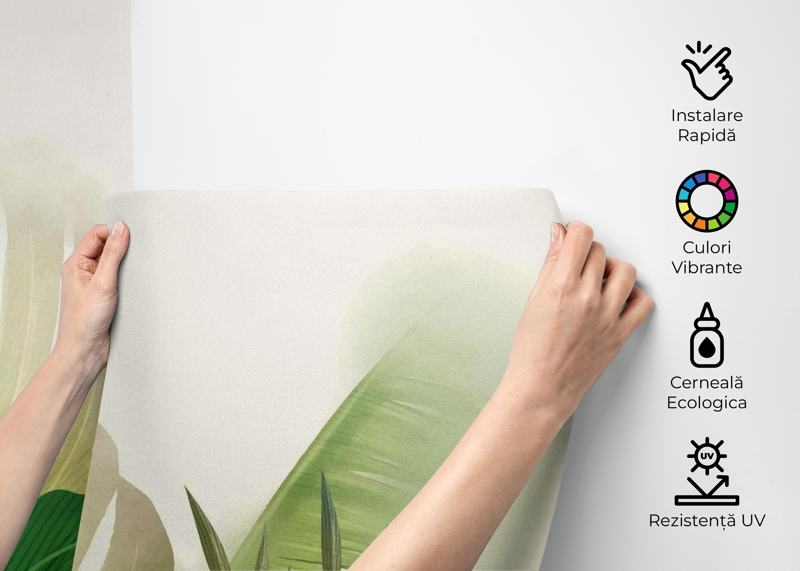 Fototapet Foggy Leaves Art mockup 2