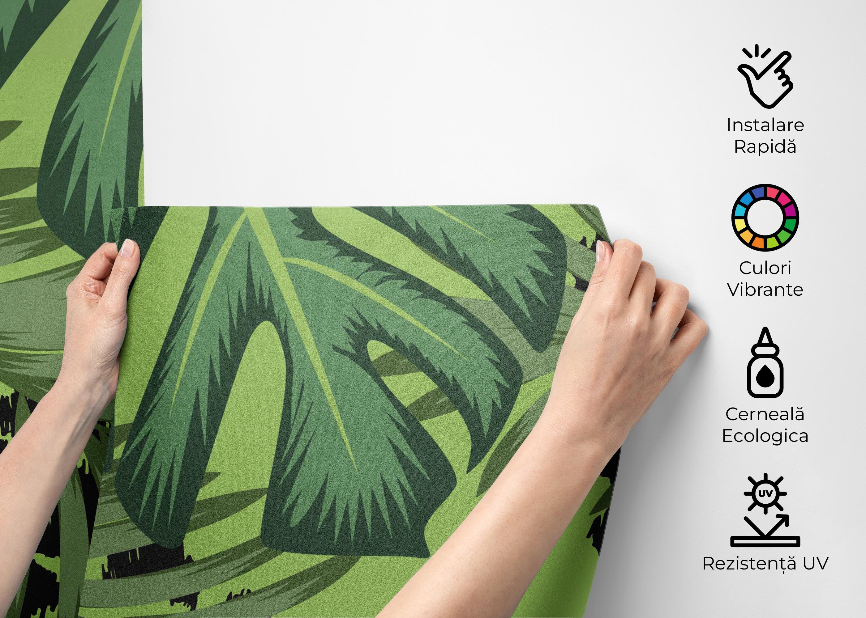 Fototapet Leaf Leopard Art mockup 2