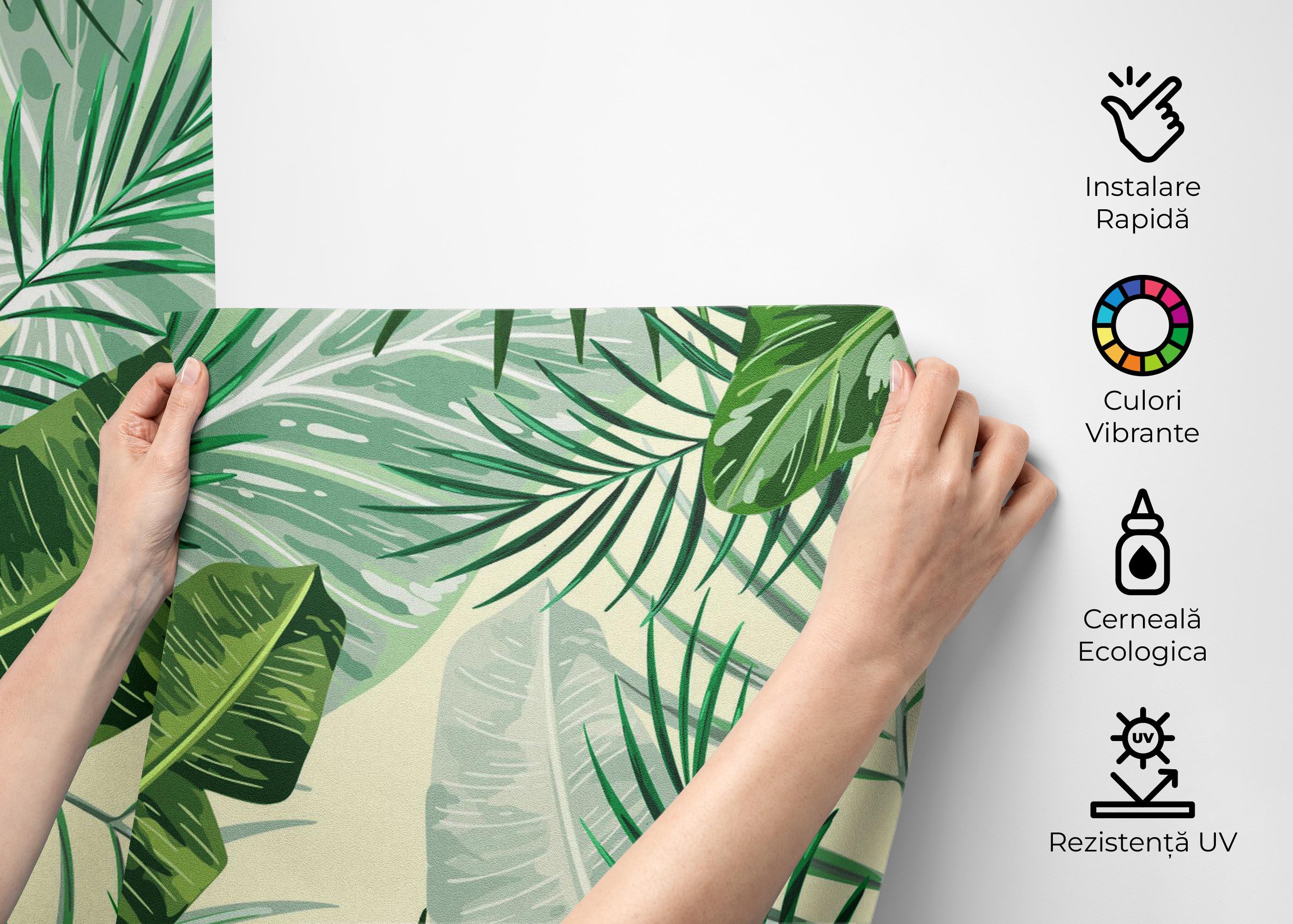Fototapet Pretty Exotic Leaves mockup 2