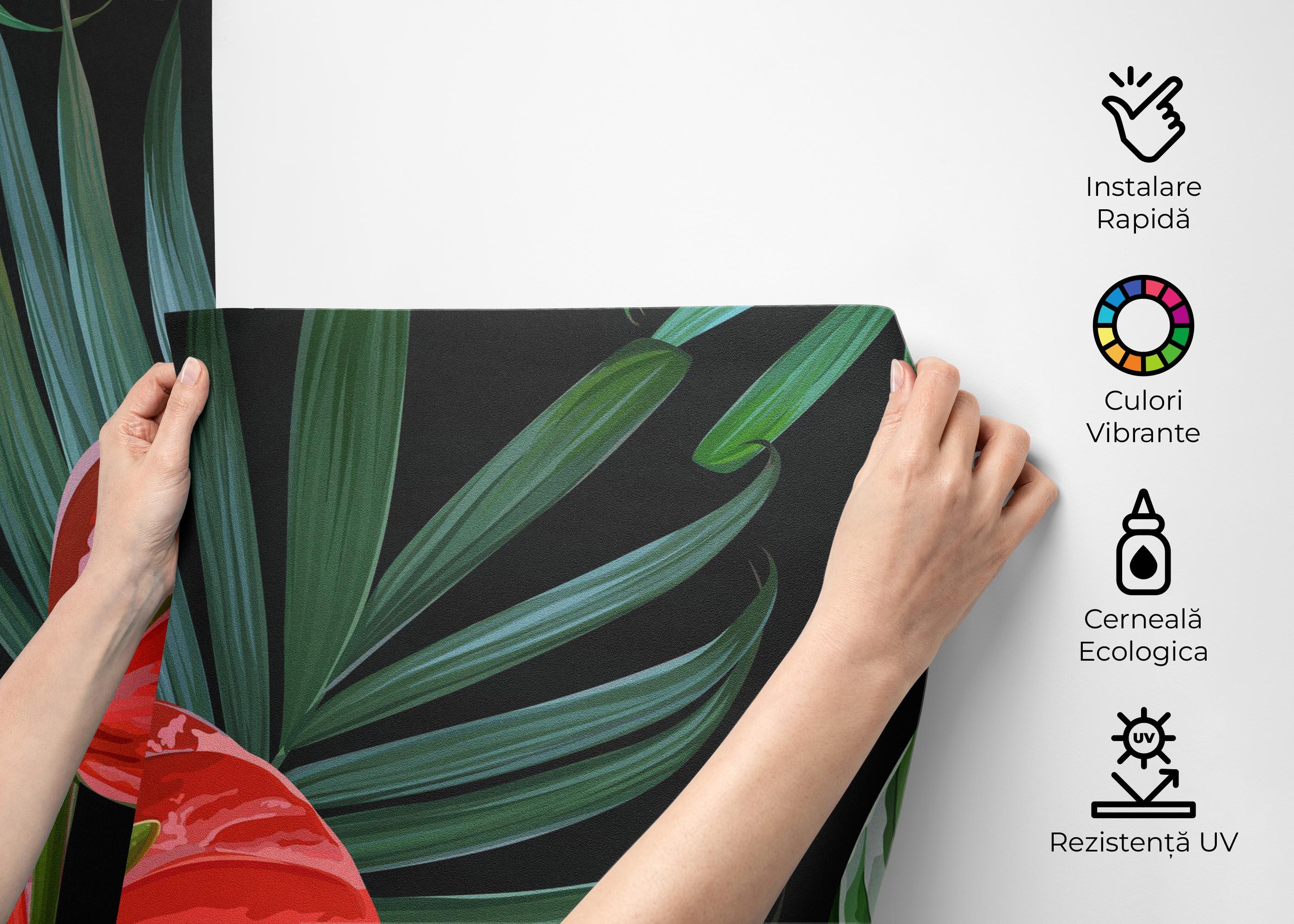 Fototapet Realistic Tropical Leaf mockup 2
