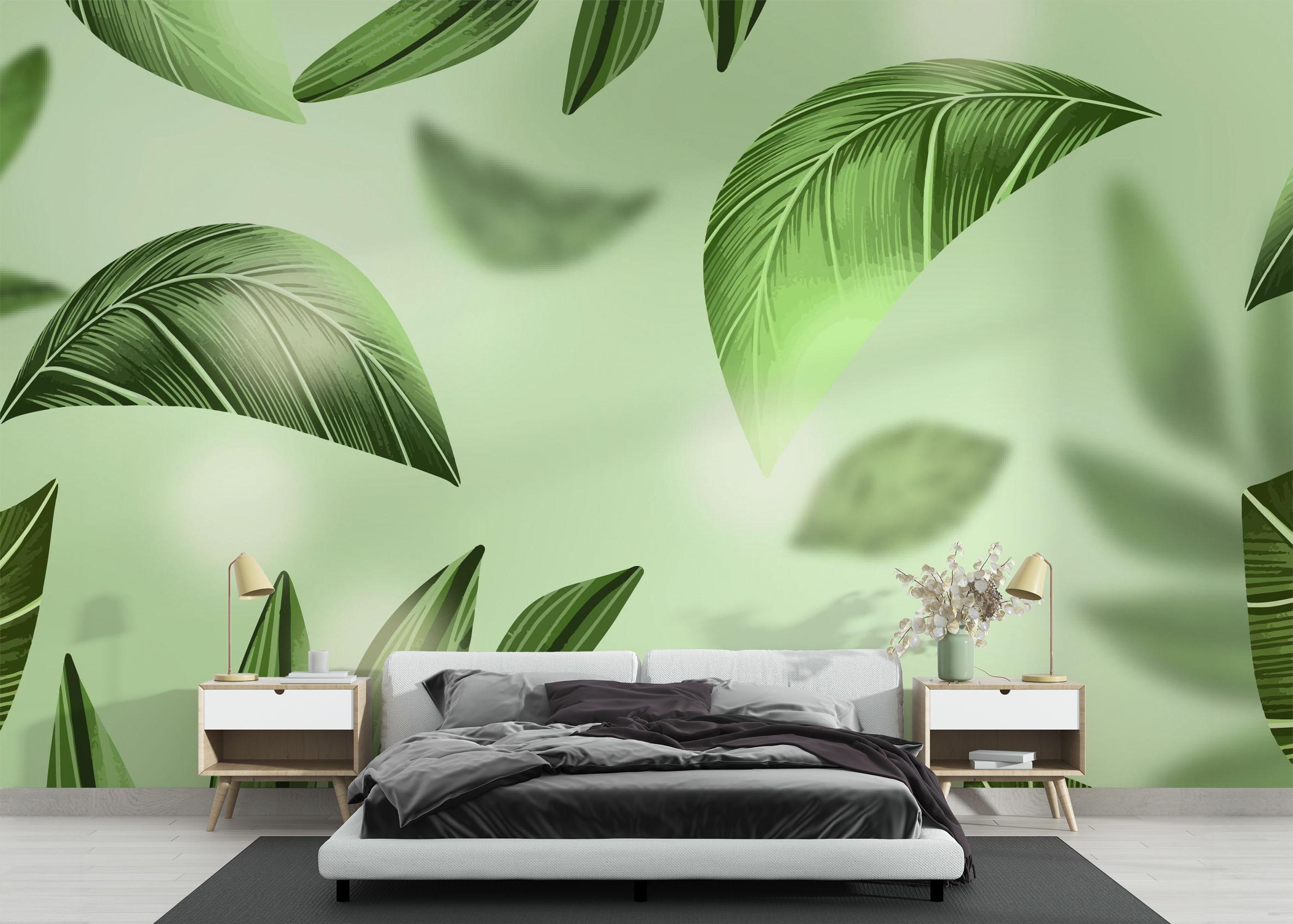 Fototapet Floating Pretty Leaf mockup 3