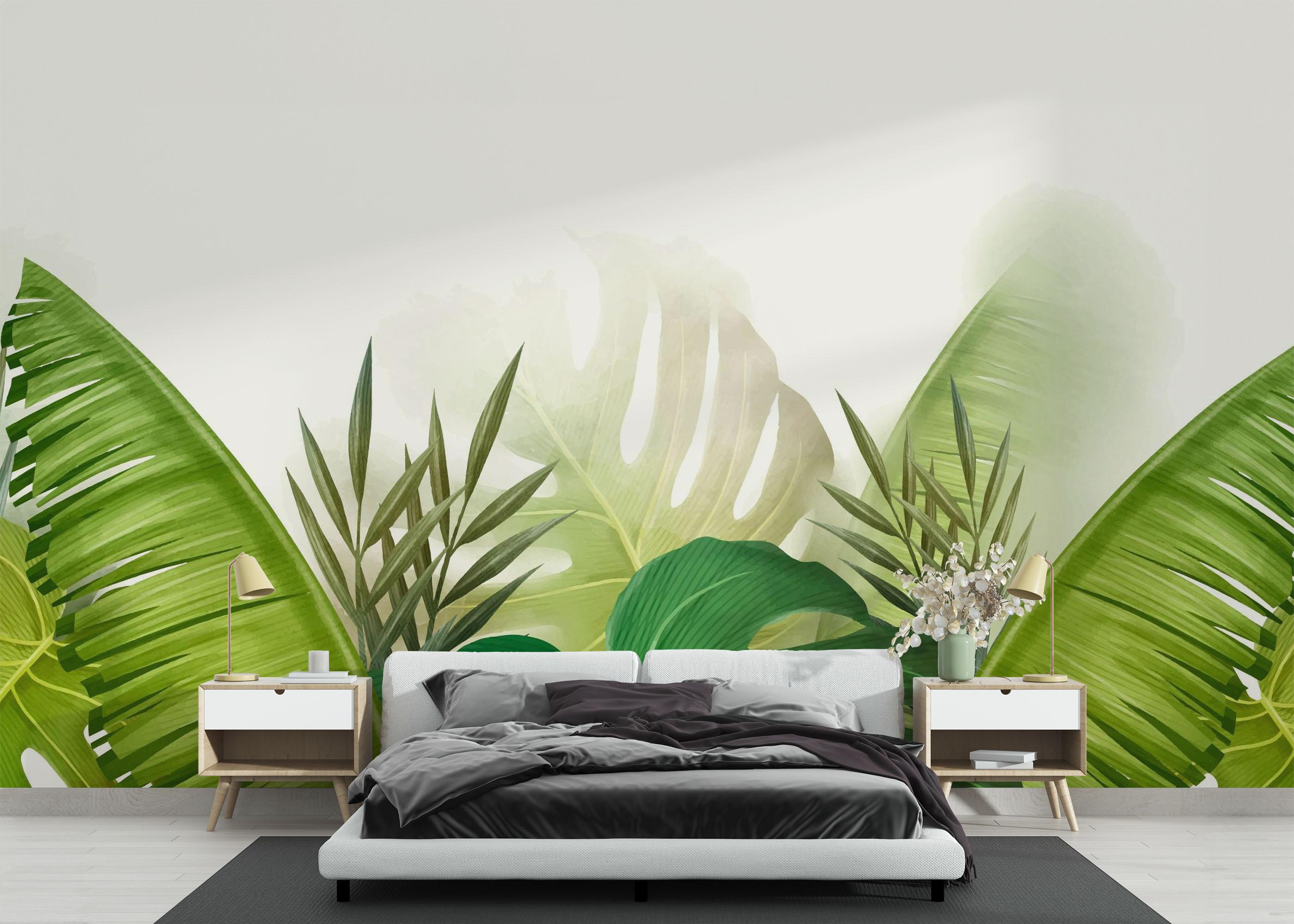 Fototapet Foggy Leaves Art mockup 3