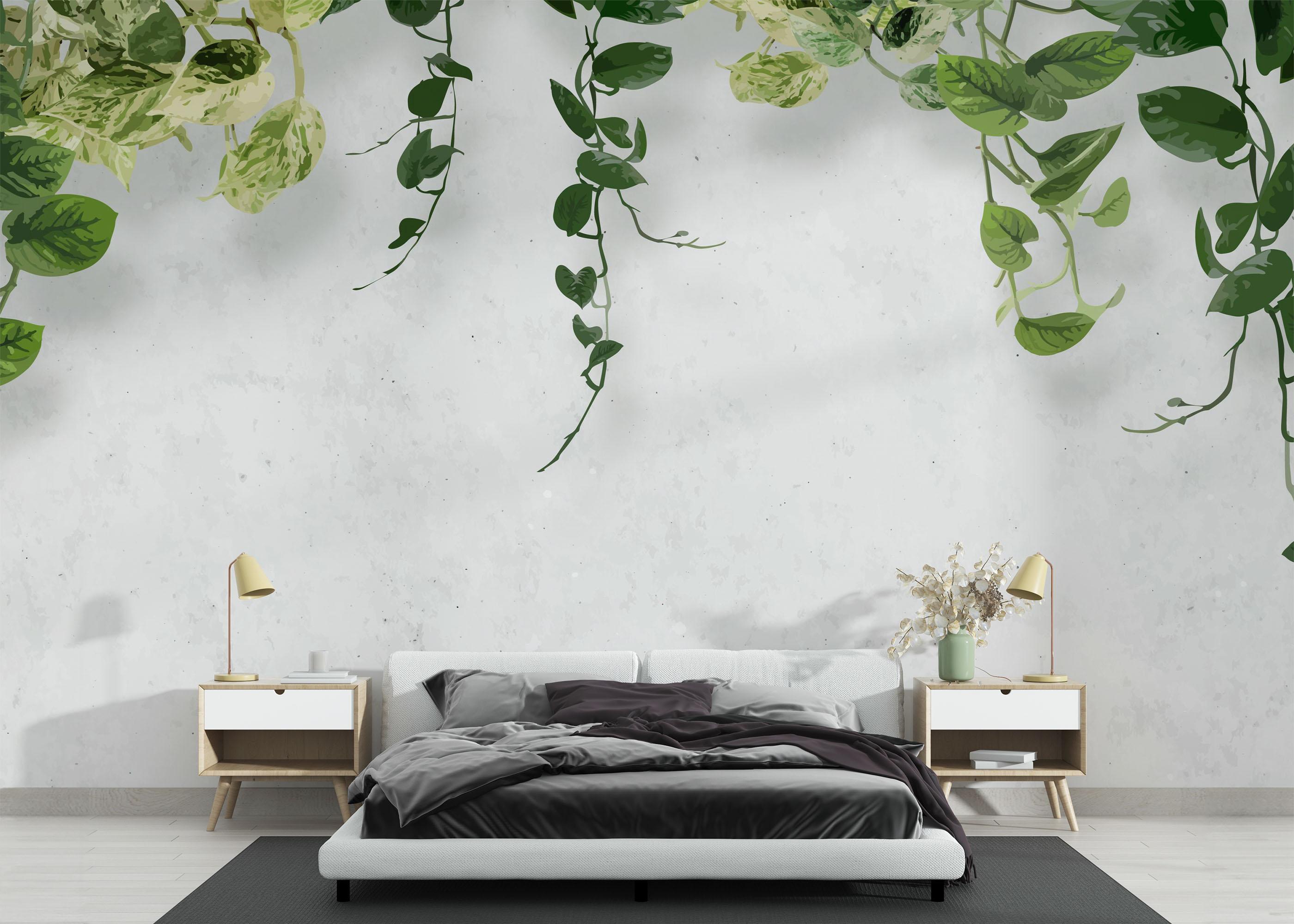 Fototapet Pretty Leaves Falling mockup 3