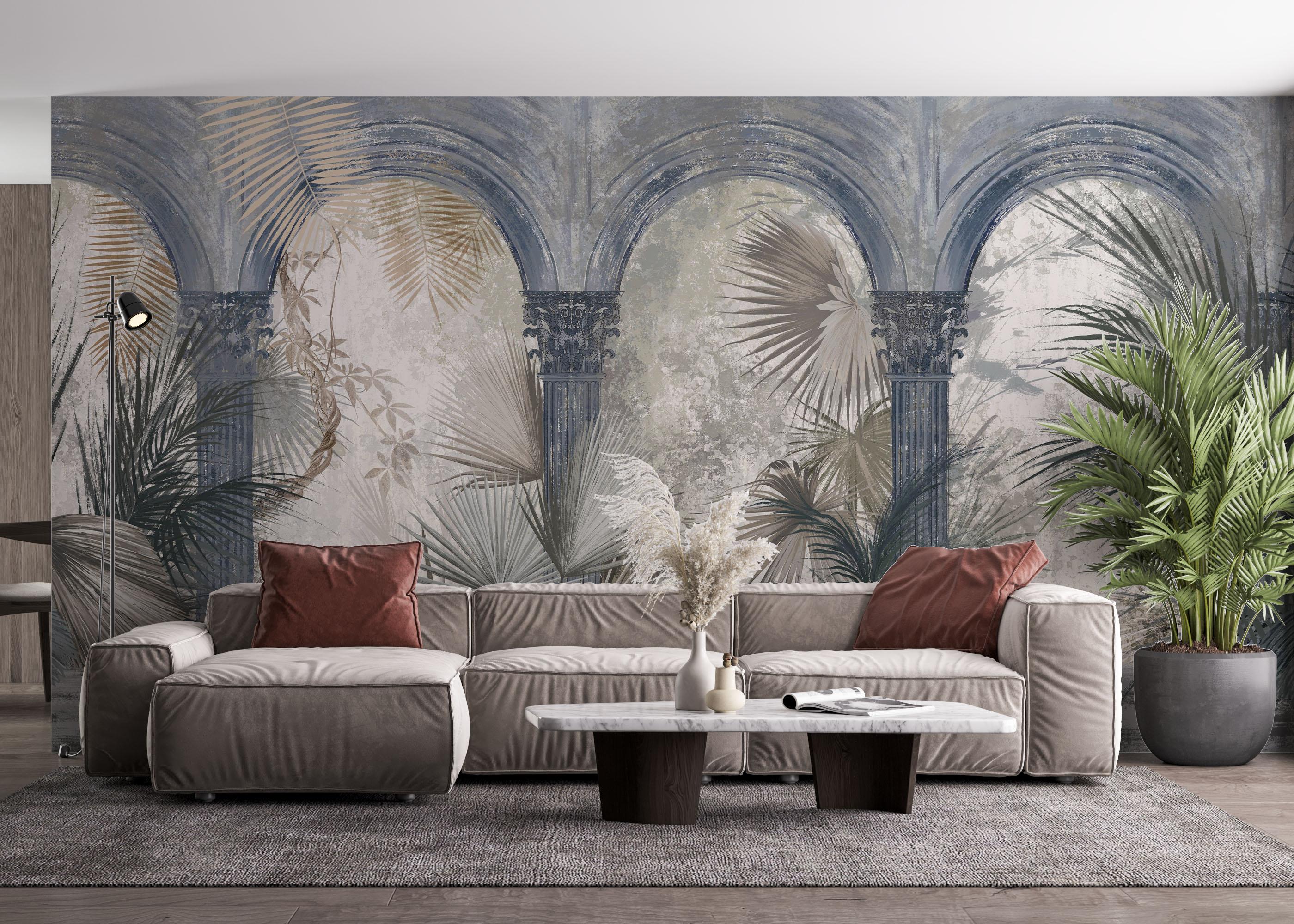 Fototapet Blue Greek Colums mockup 4