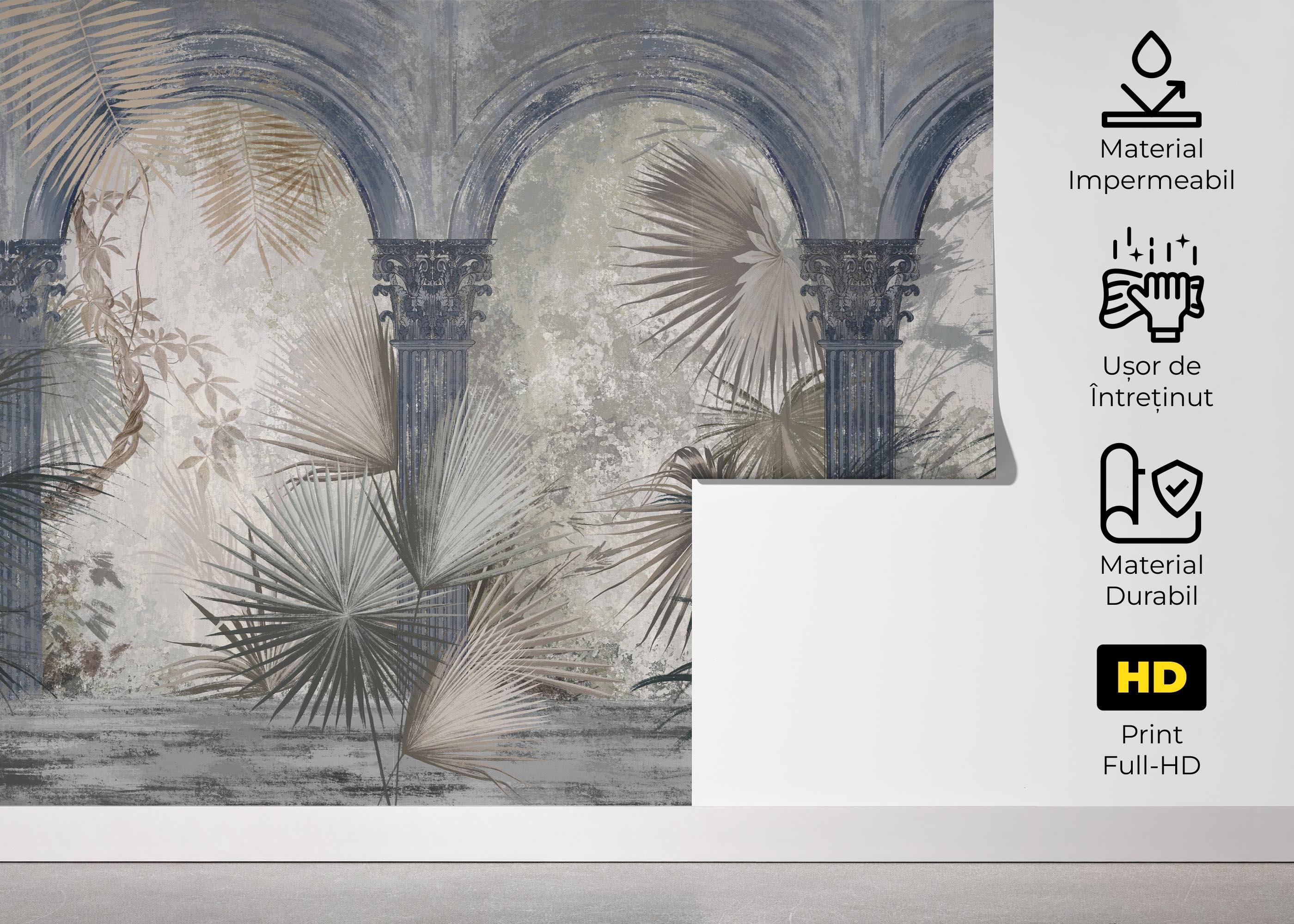 Fototapet Blue Greek Colums mockup 5