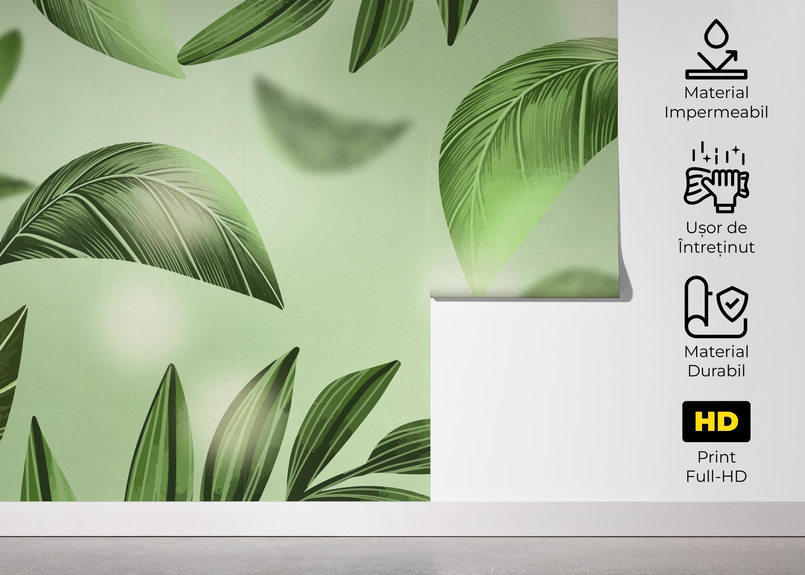 Fototapet Floating Pretty Leaf mockup 5