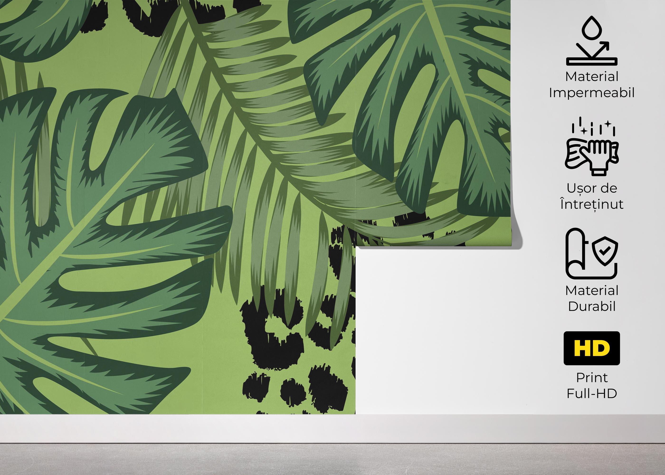 Fototapet Leaf Leopard Art mockup 5