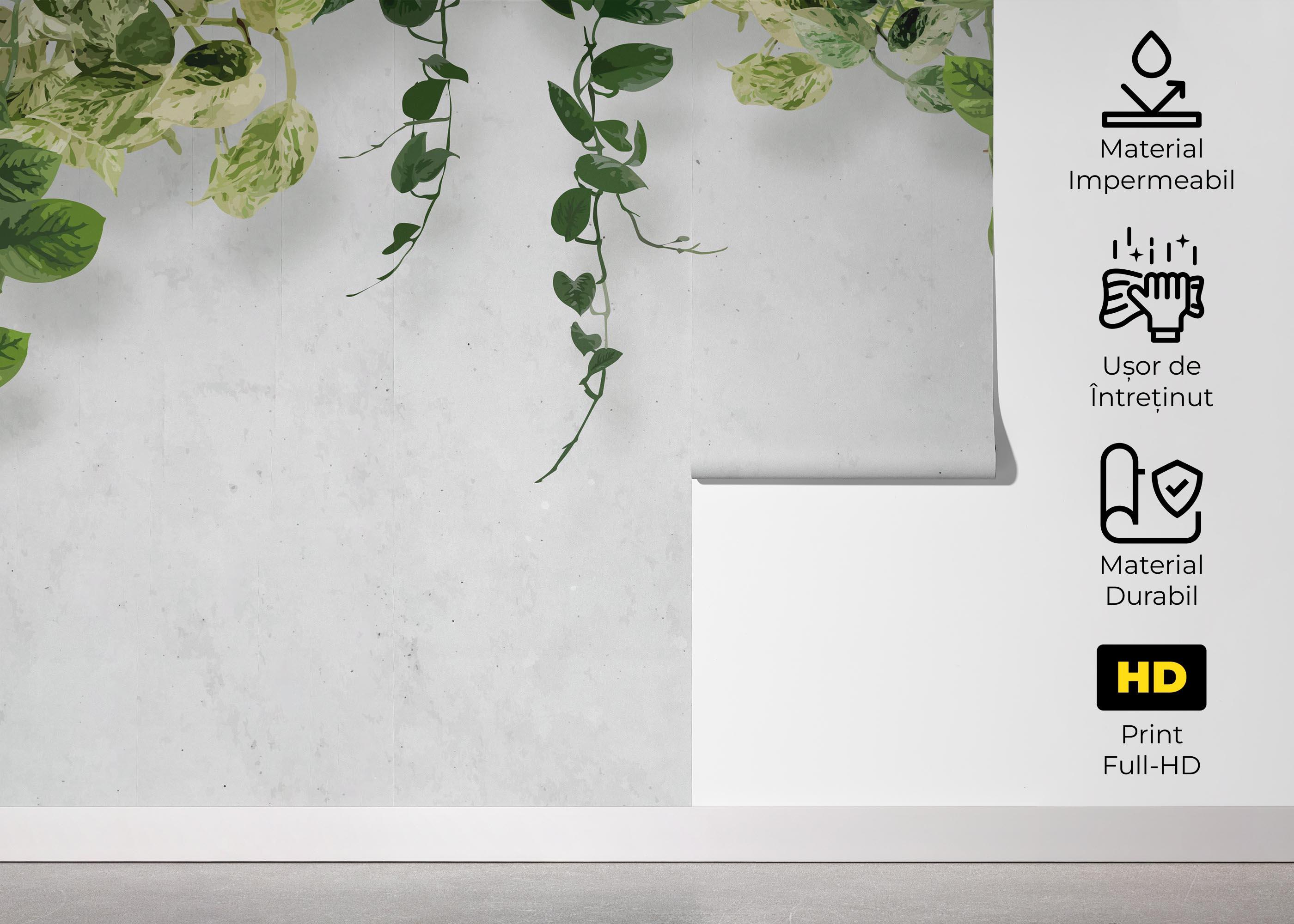 Fototapet Pretty Leaves Falling mockup 5