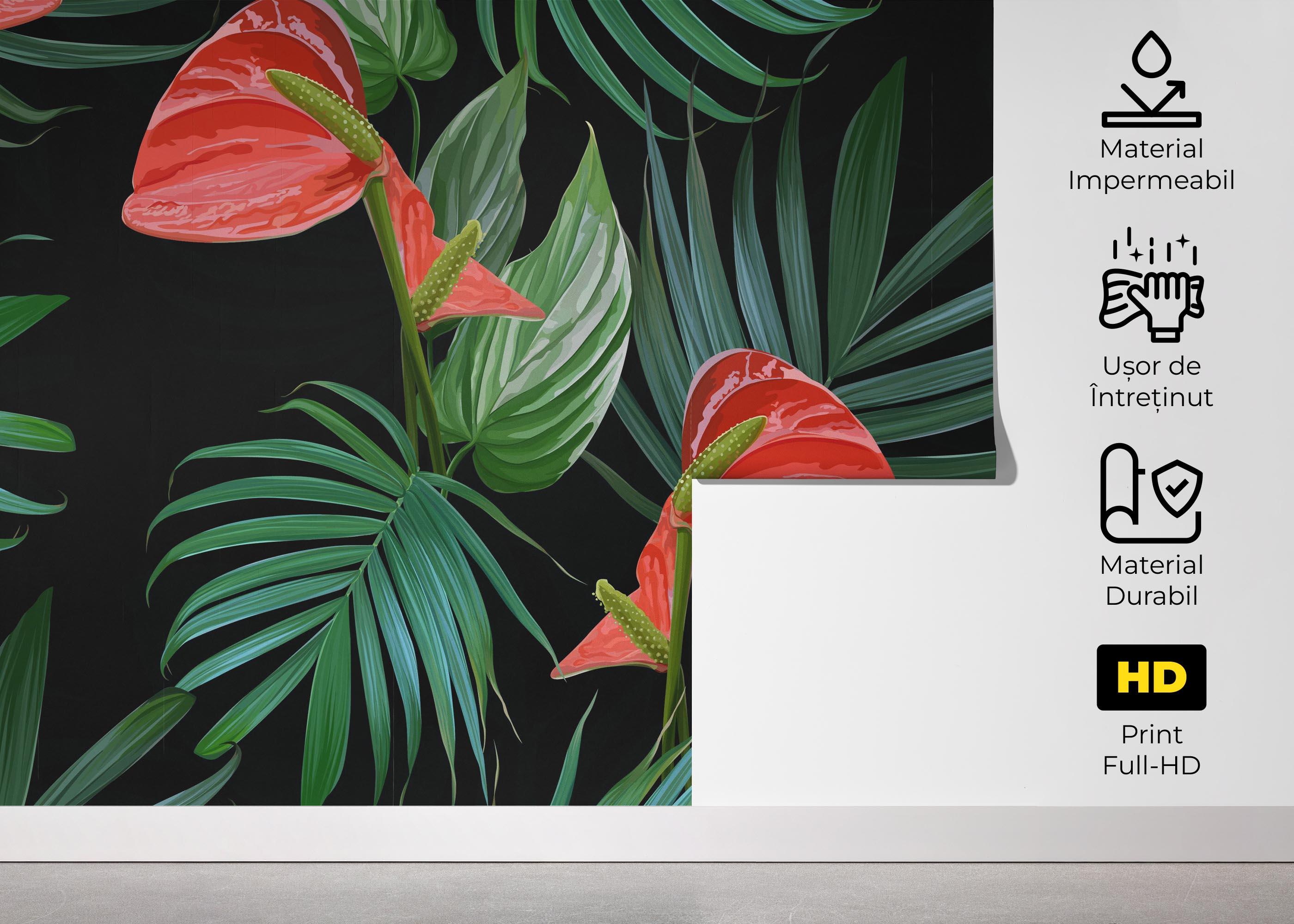 Fototapet Realistic Tropical Leaf mockup 5