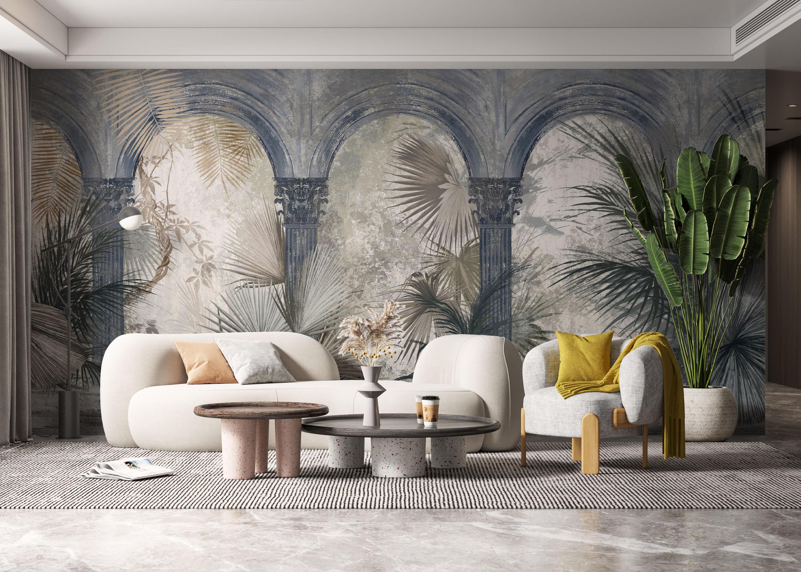 Fototapet Blue Greek Colums mockup 6