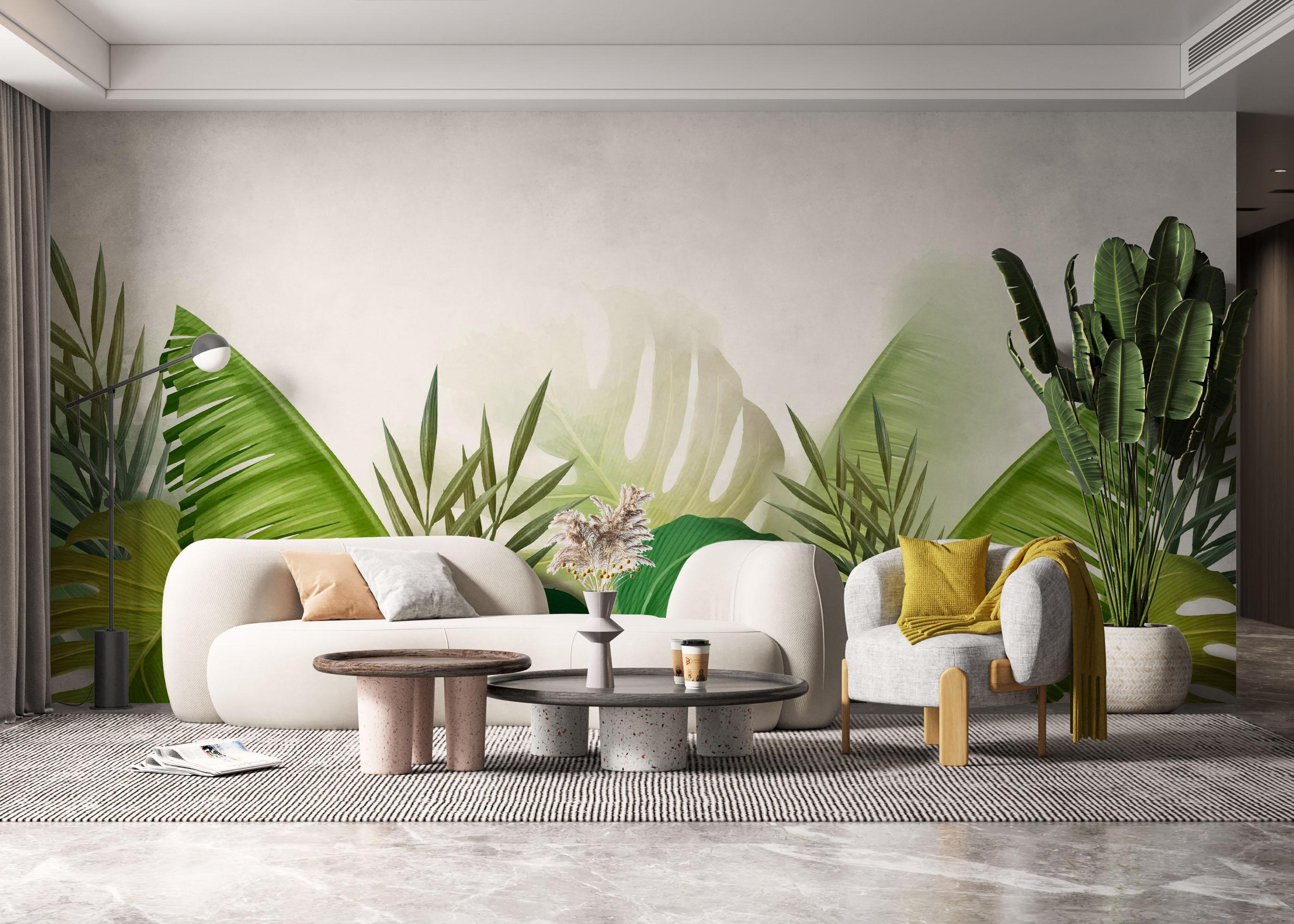 Fototapet Foggy Leaves Art mockup 6