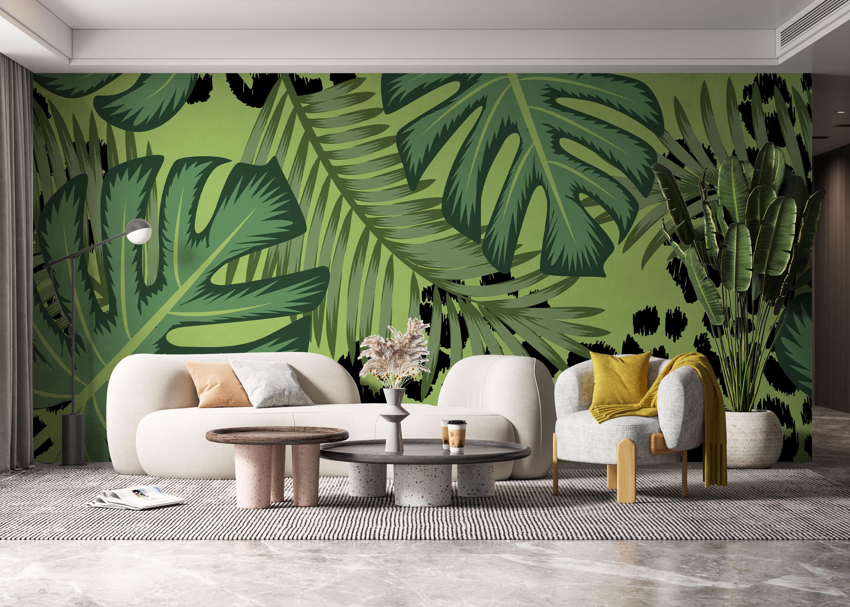 Fototapet Leaf Leopard Art mockup 6