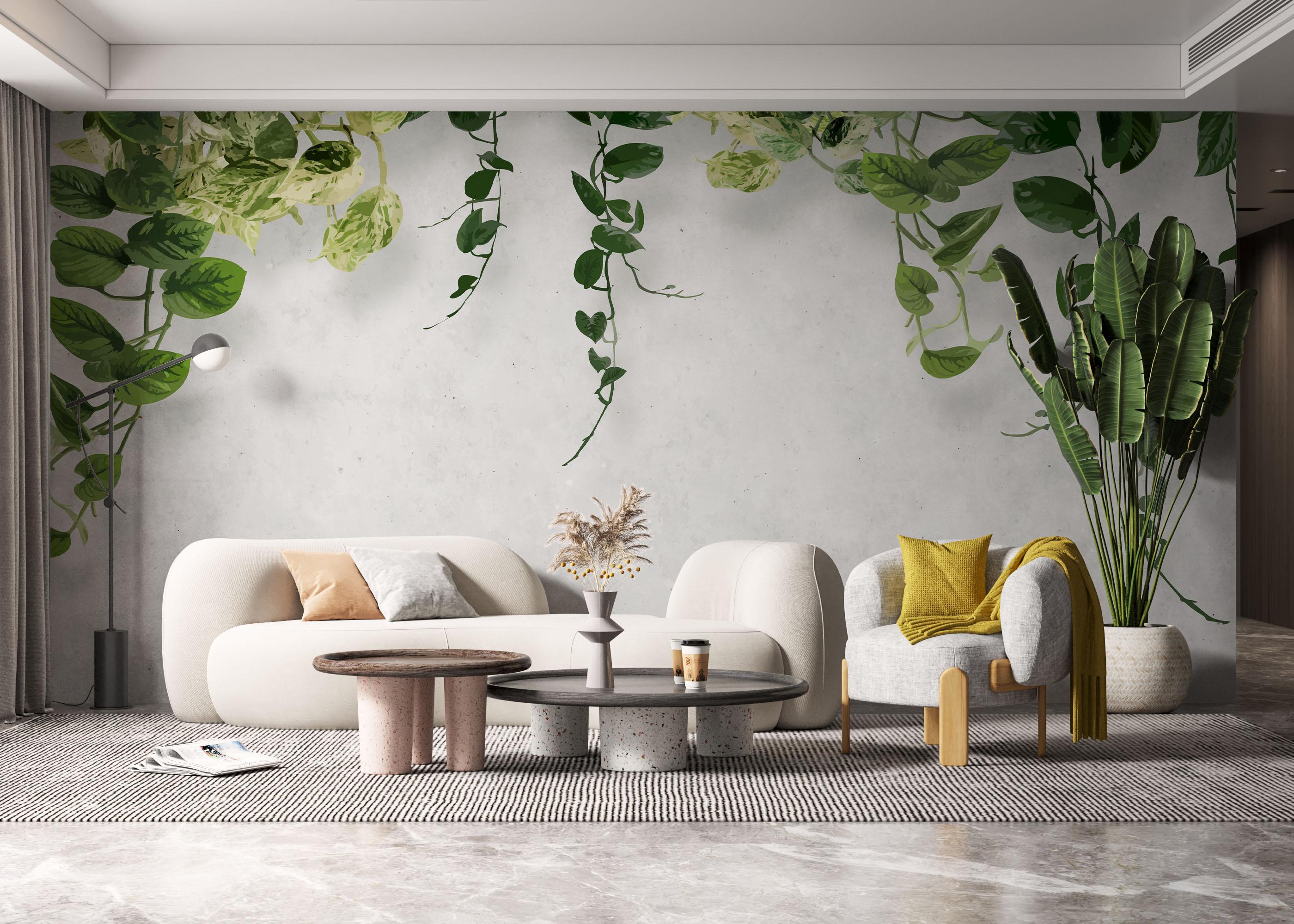 Fototapet Pretty Leaves Falling mockup 6