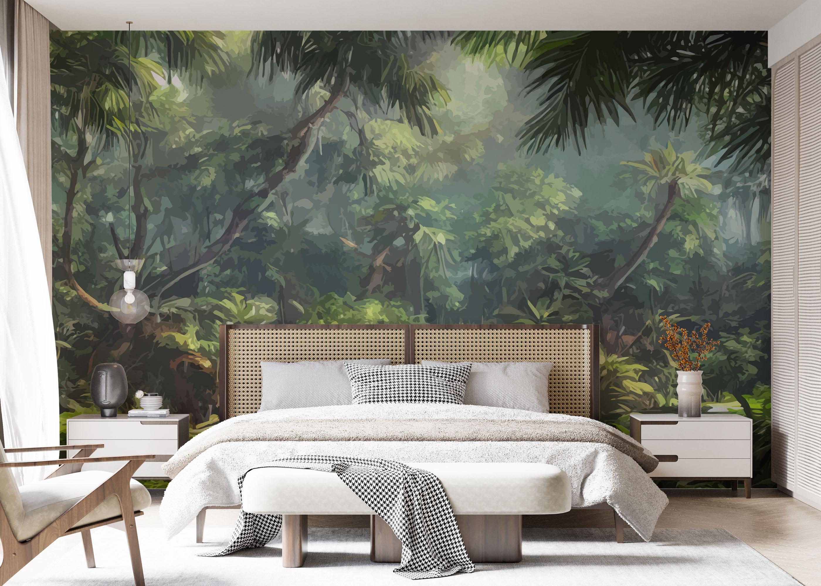 Fototapet Jungle Daylight View mockup 7