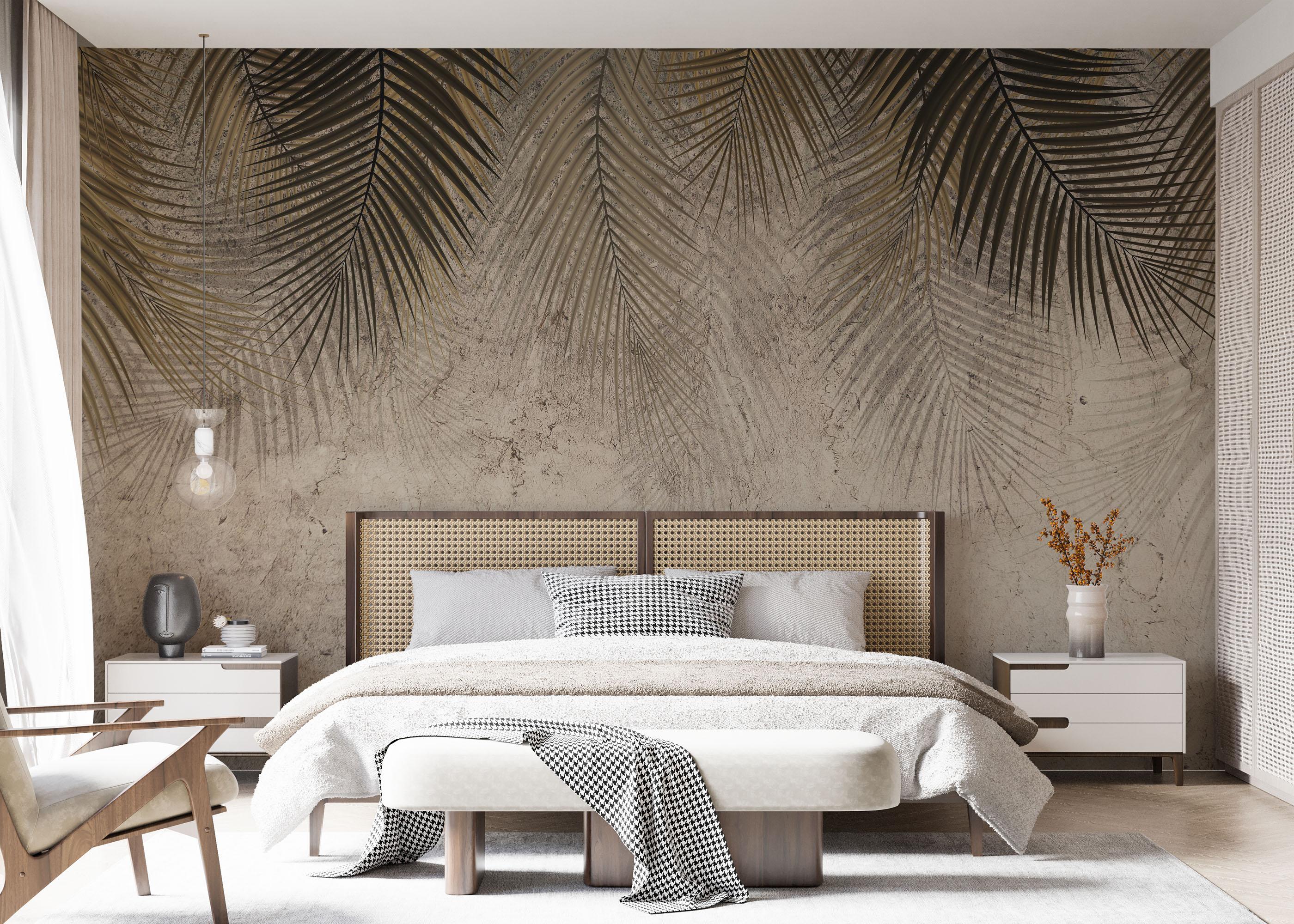 Fototapet Thin Brown Leaves mockup 7