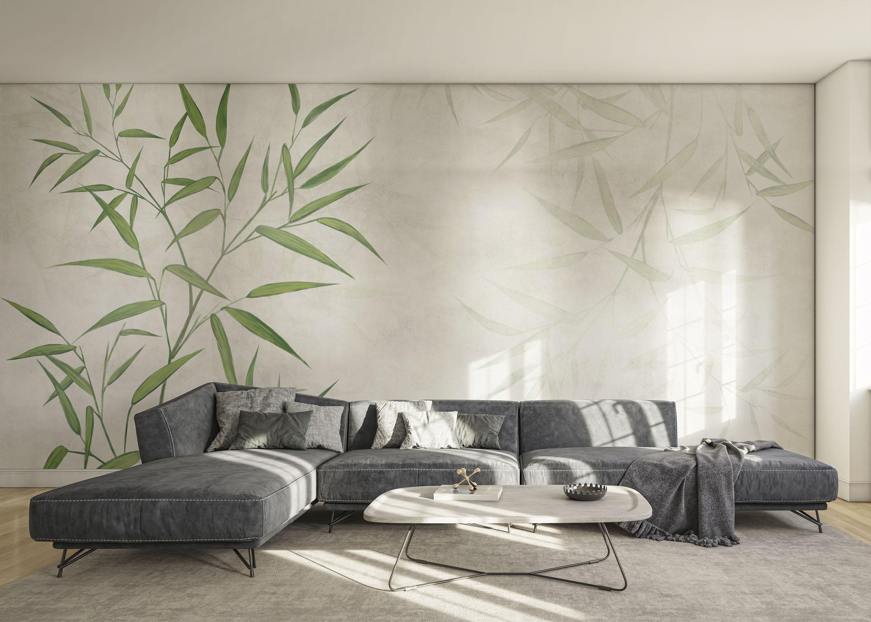 Fototapet Bamboo Leaf mockup 0