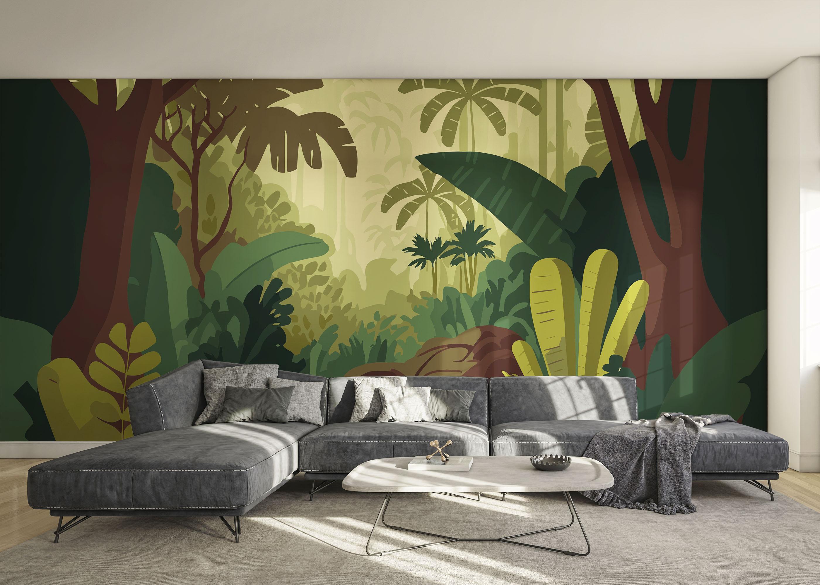 Fototapet Cartoon Pretty Jungle mockup 0