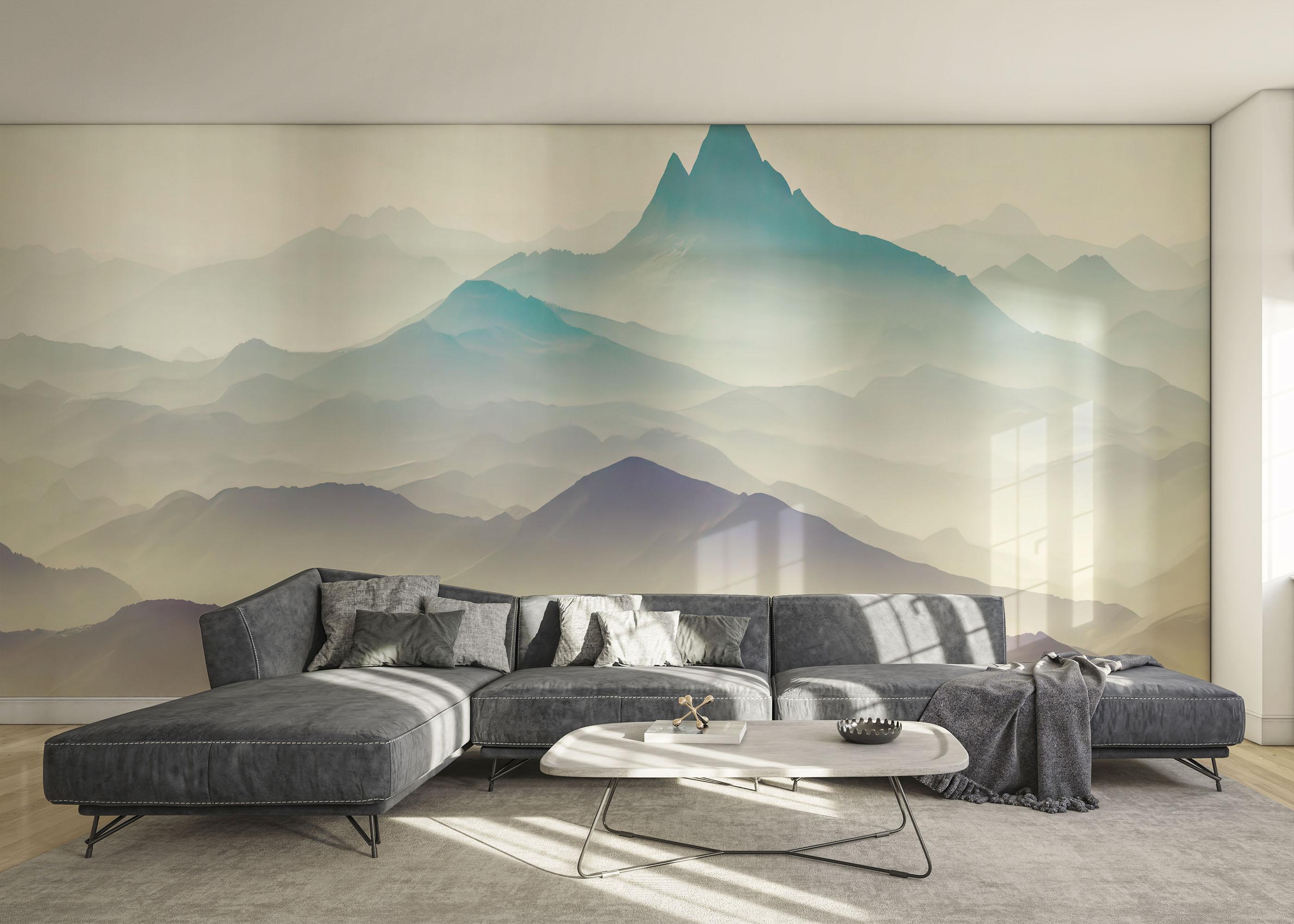 Fototapet Forbidden Mountains mockup 0