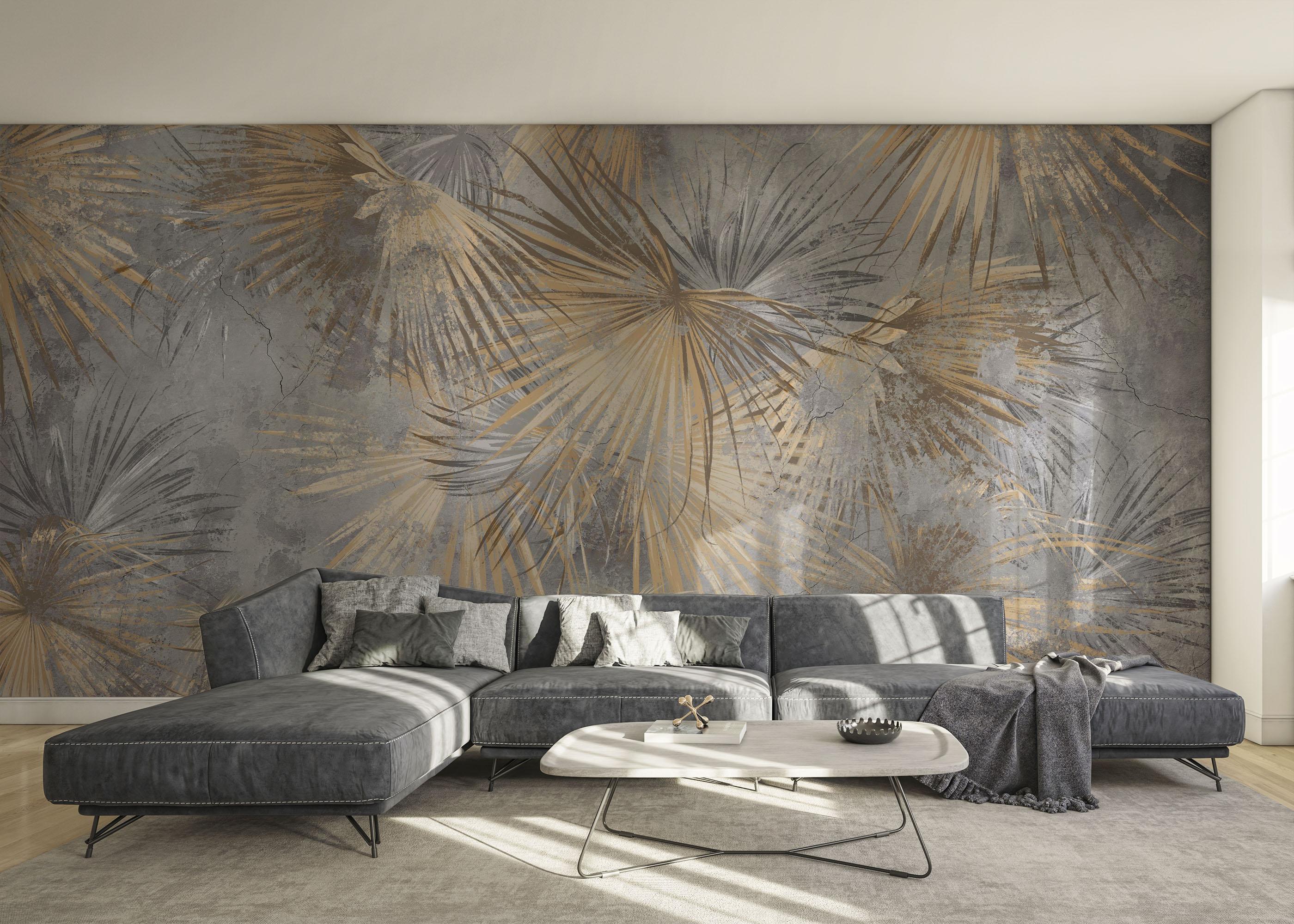 Fototapet Jungle Concrete mockup 0