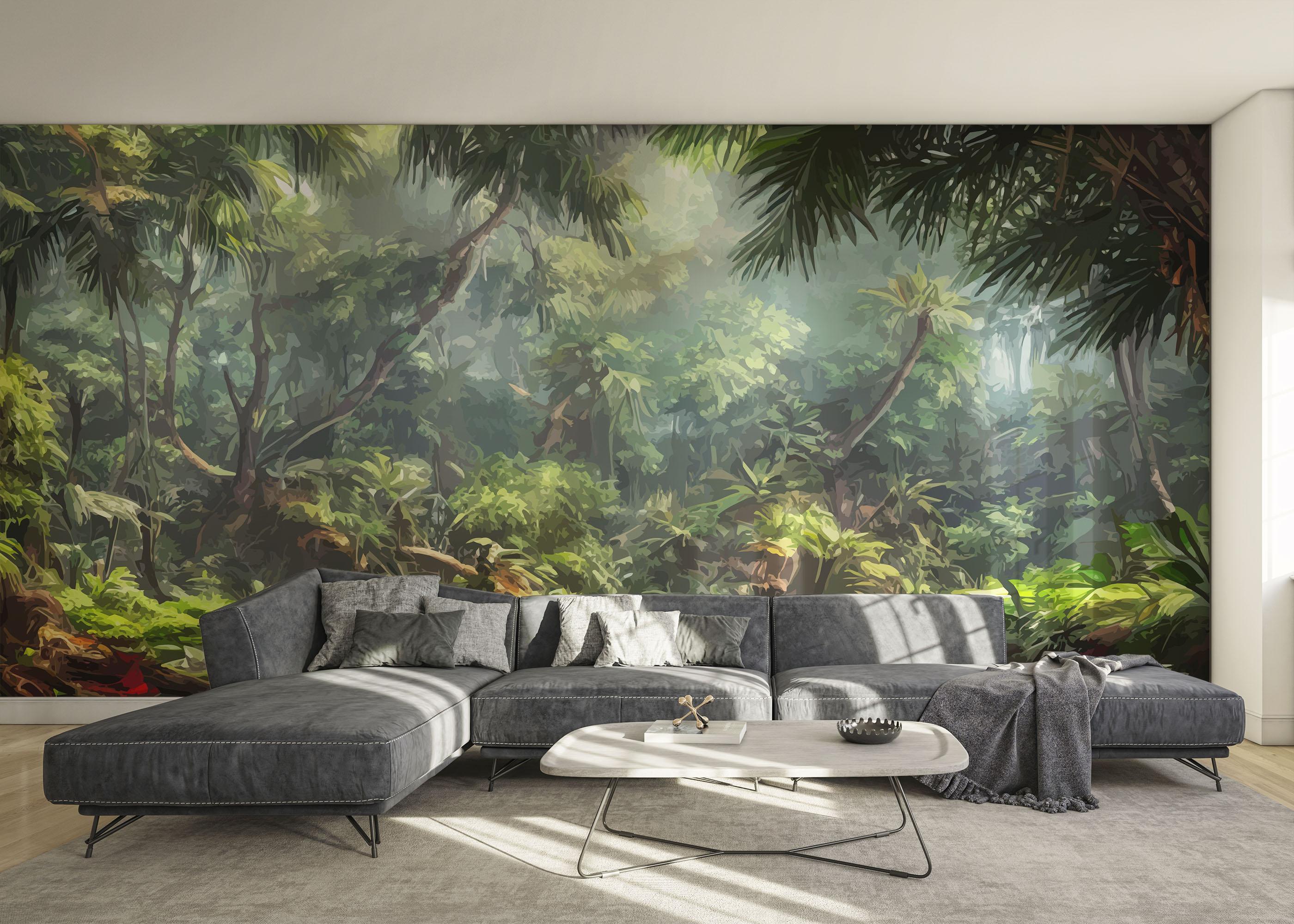 Fototapet Jungle Daylight View mockup 0
