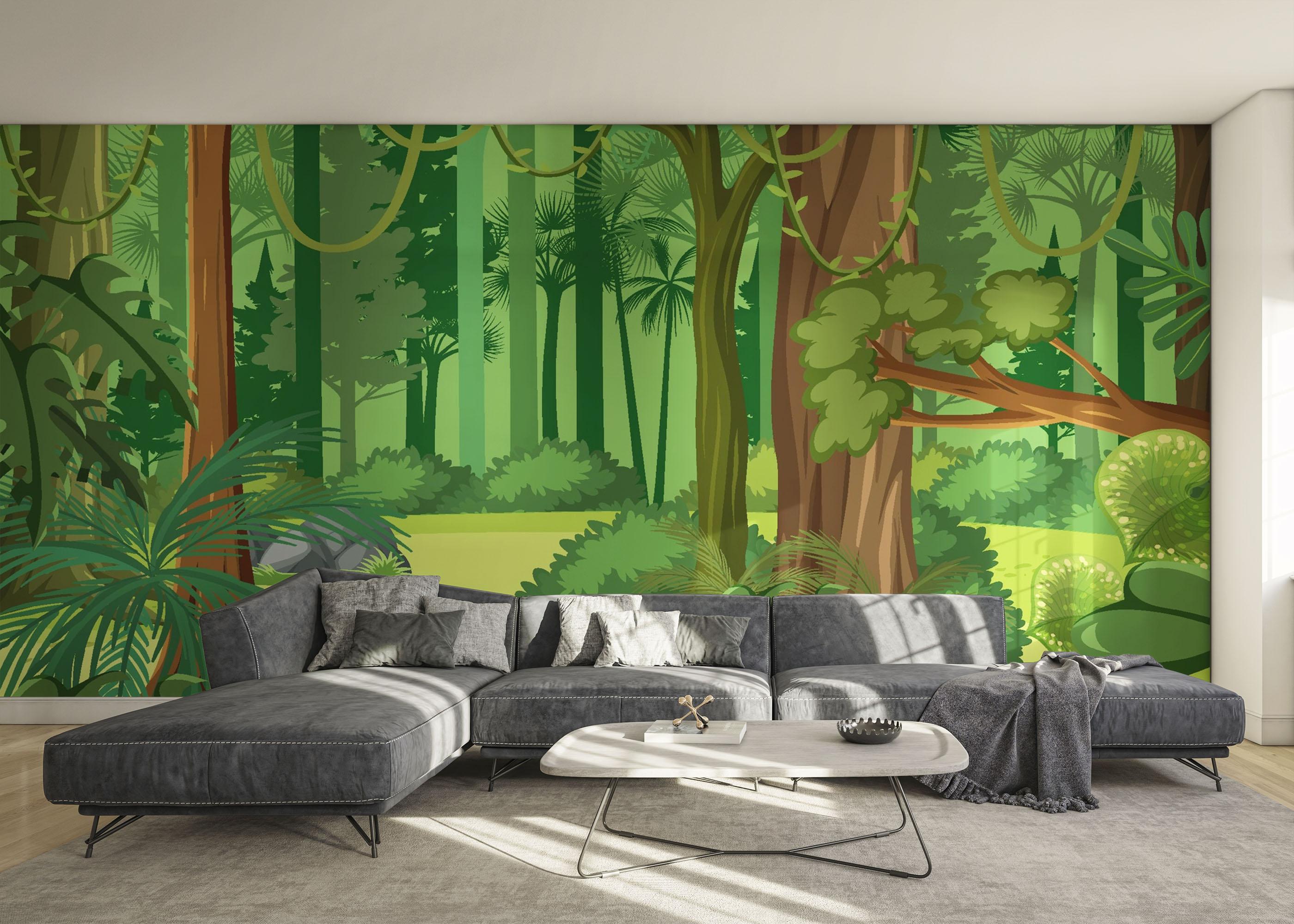 Fototapet Jungle Green Liana mockup 0