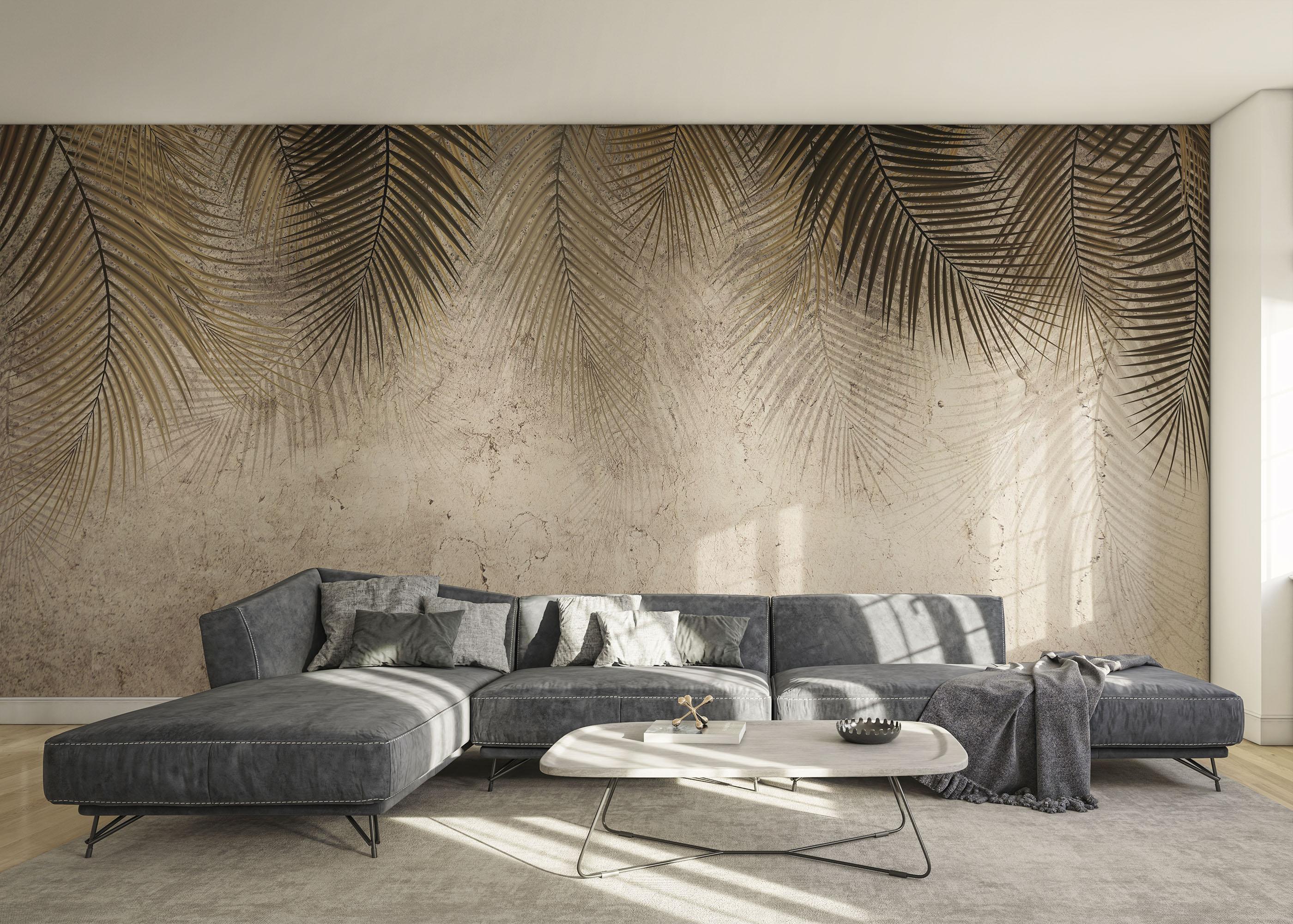 Fototapet Thin Brown Leaves mockup 0