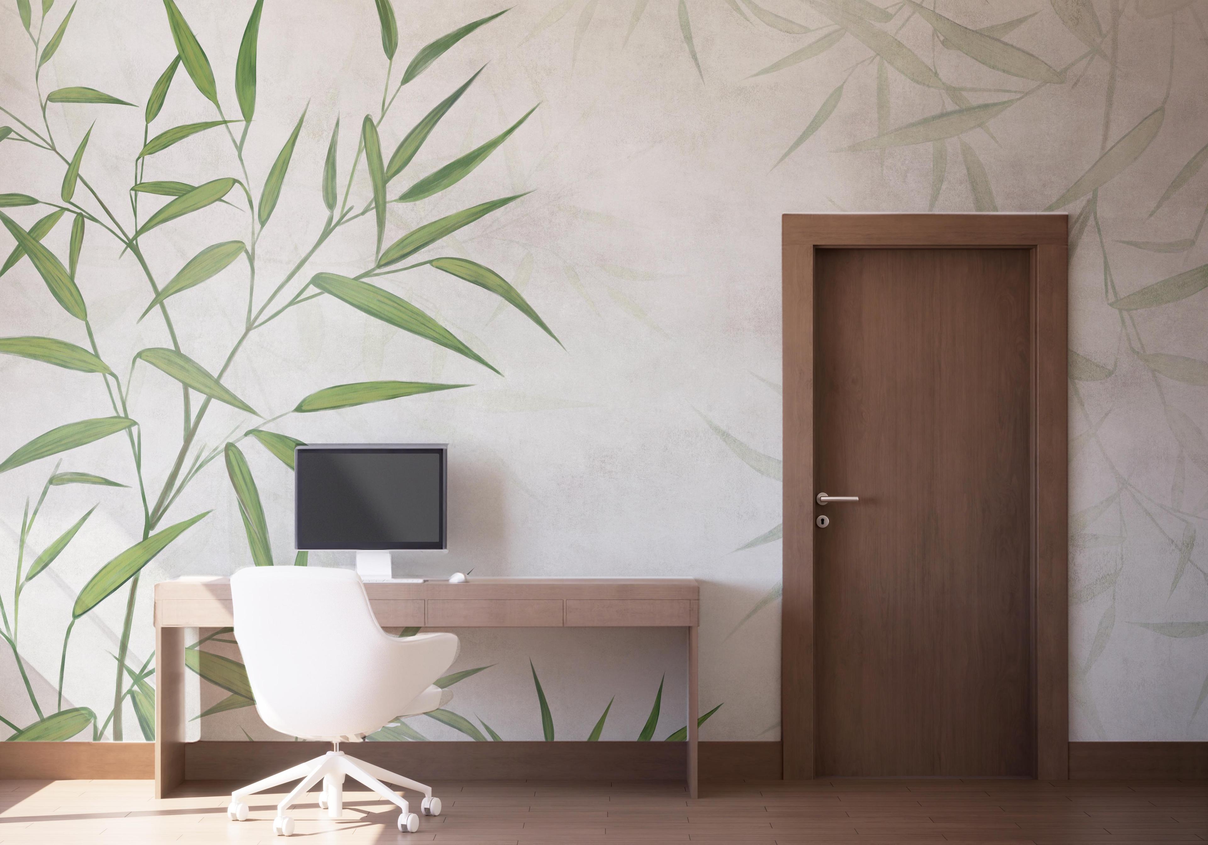 Fototapet Bamboo Leaf mockup 1