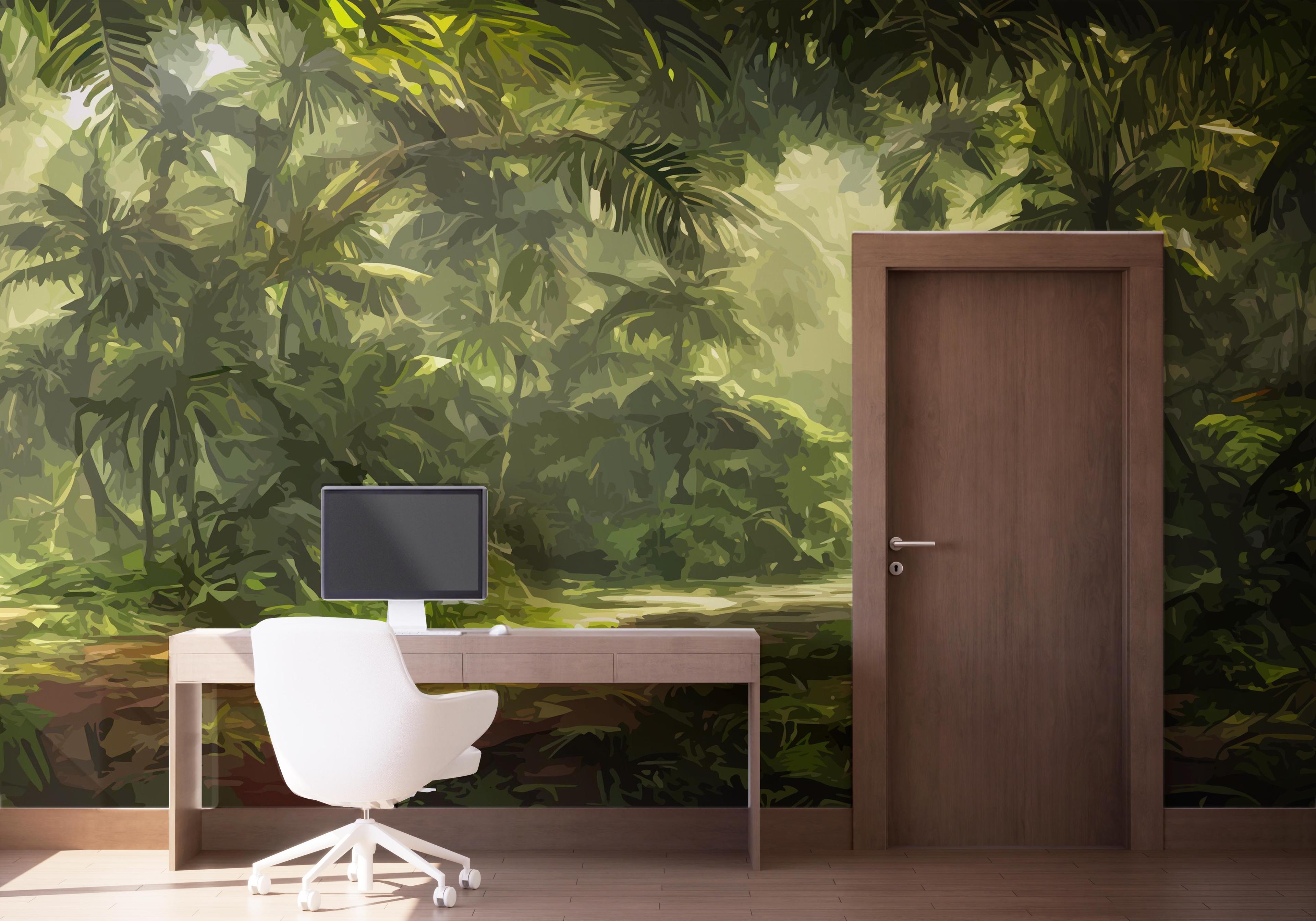 Fototapet Beautiful Jungle Light mockup 1