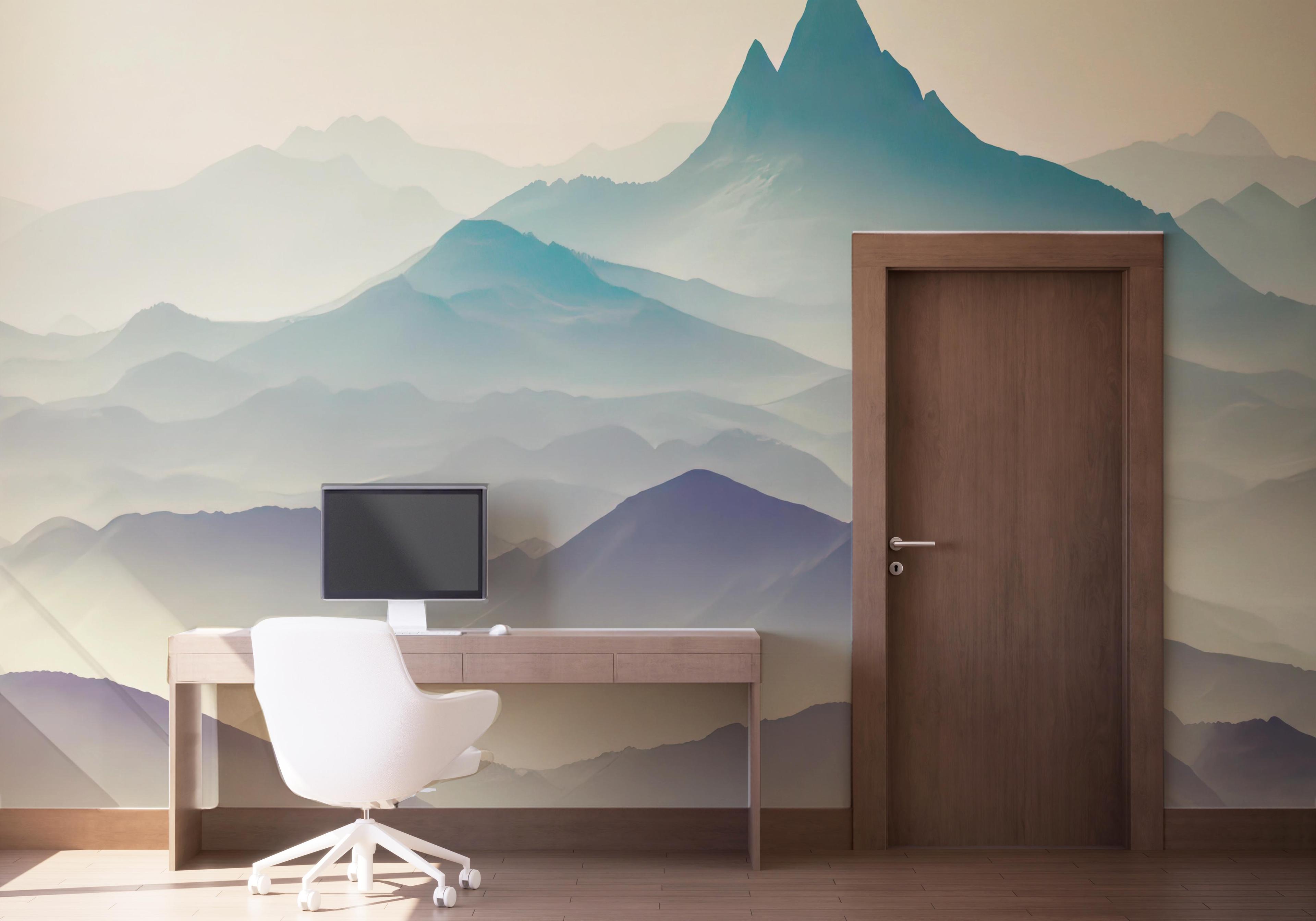 Fototapet Forbidden Mountains mockup 1