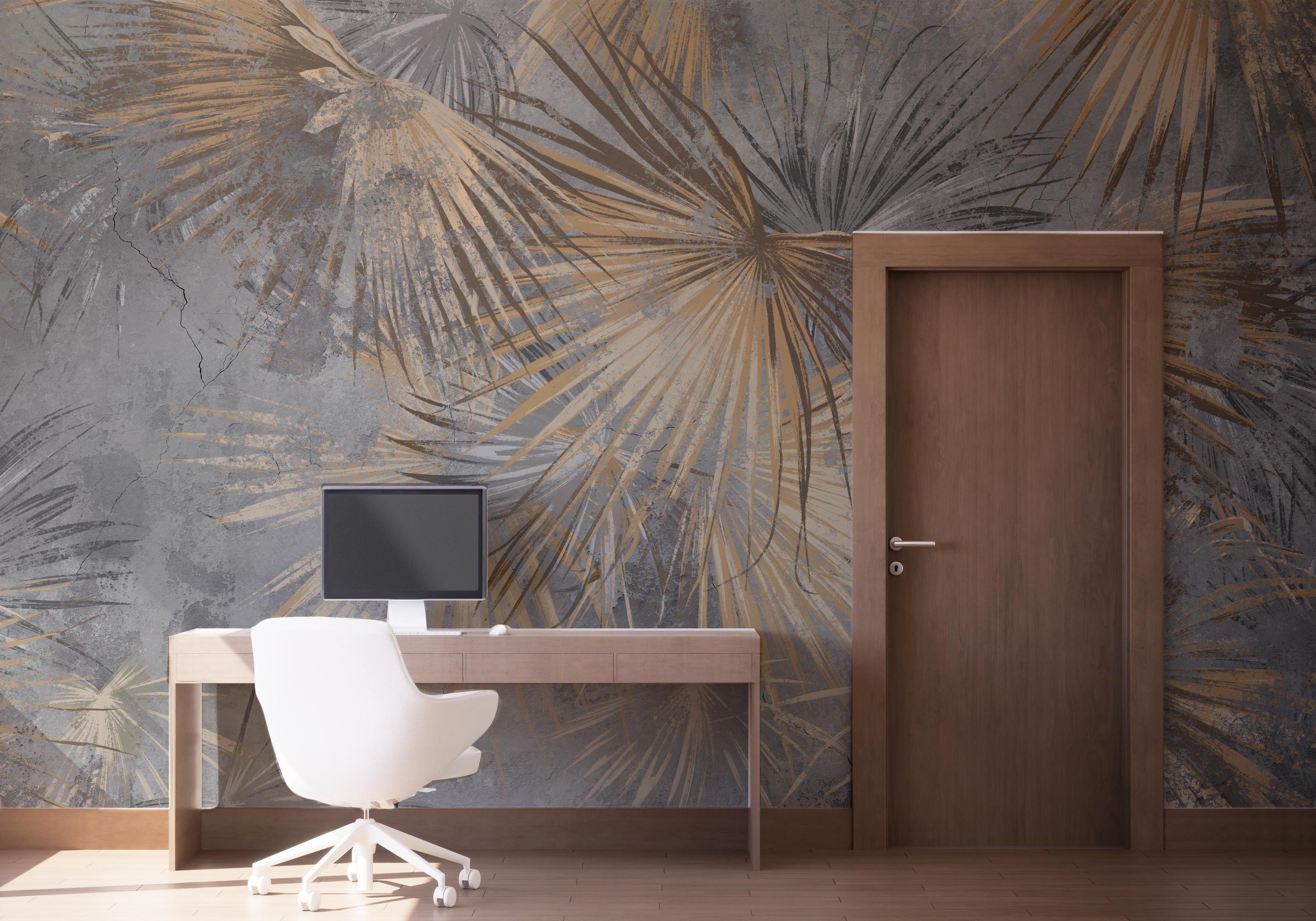 Fototapet Jungle Concrete mockup 1