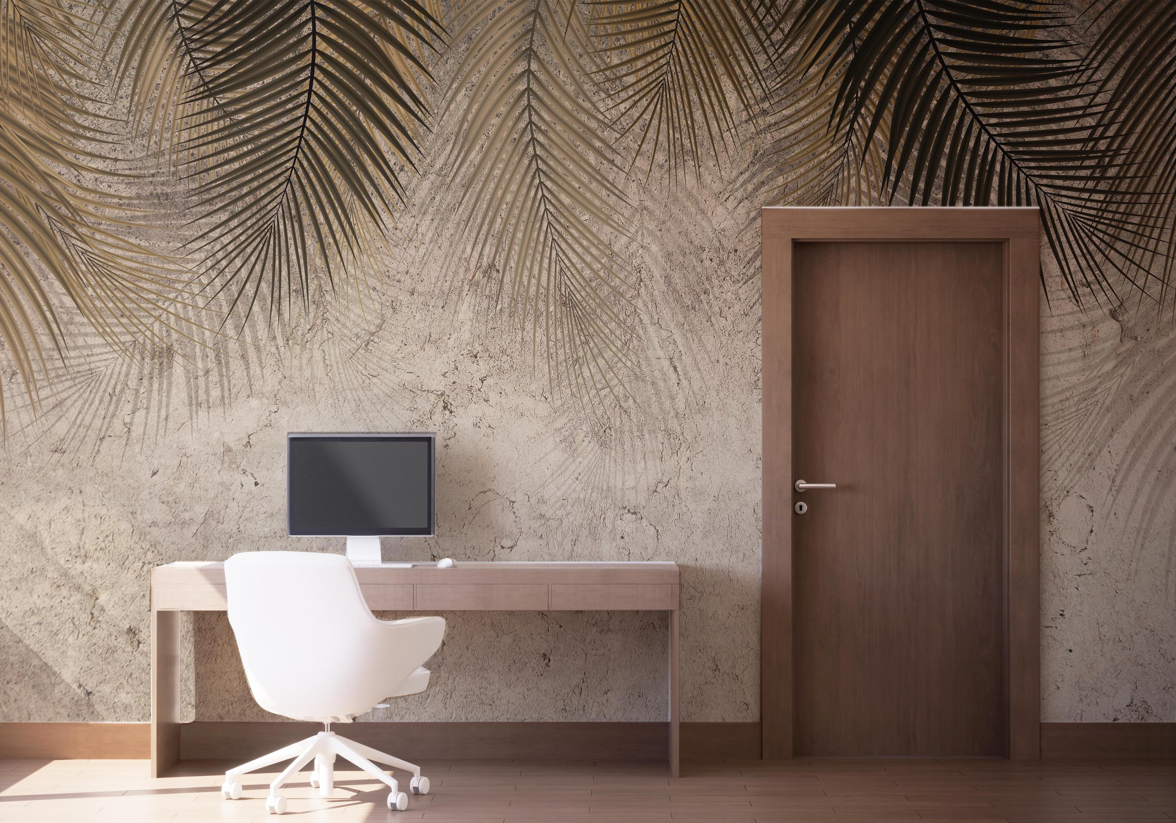 Fototapet Thin Brown Leaves mockup 1