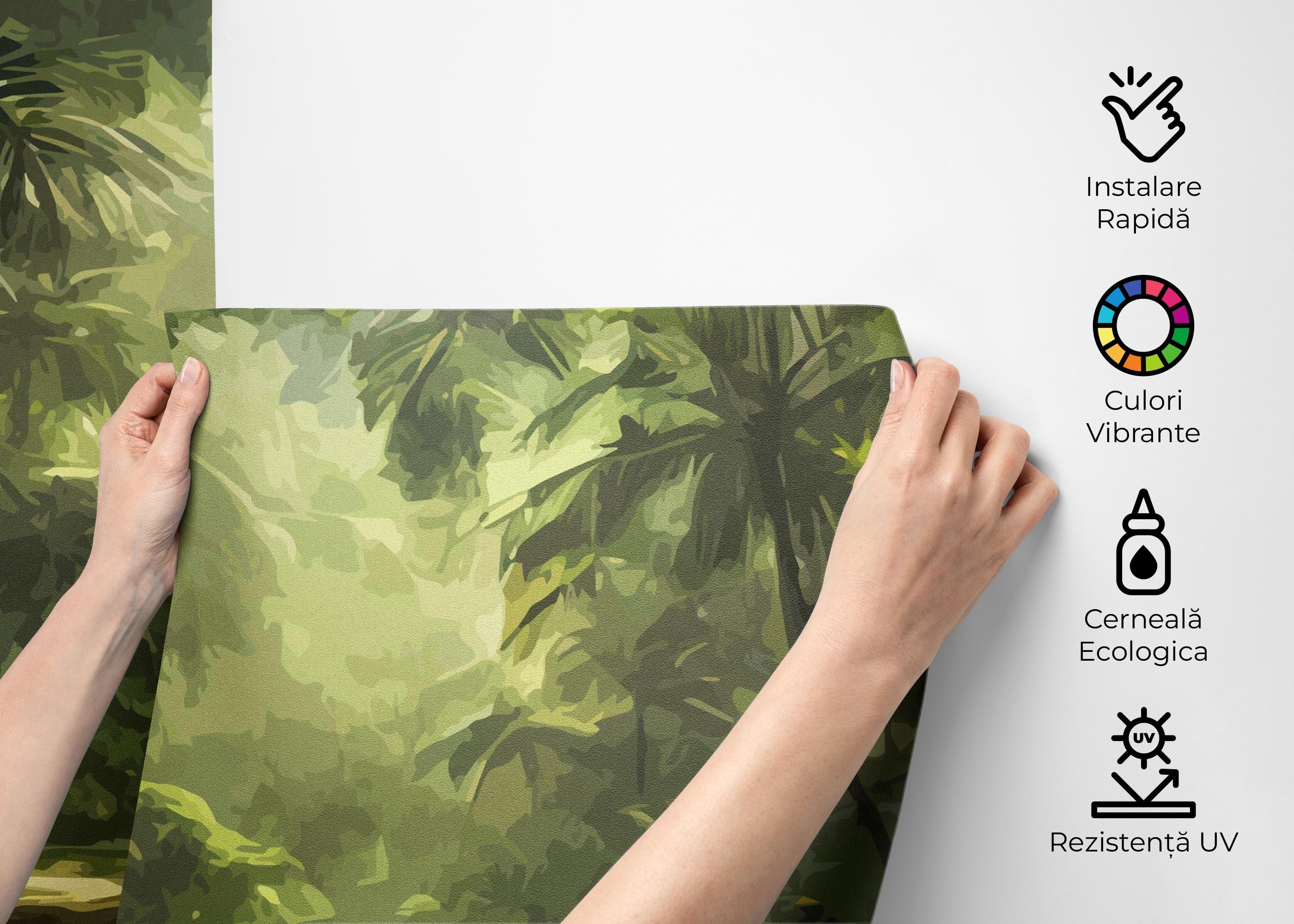 Fototapet Beautiful Jungle Light mockup 2